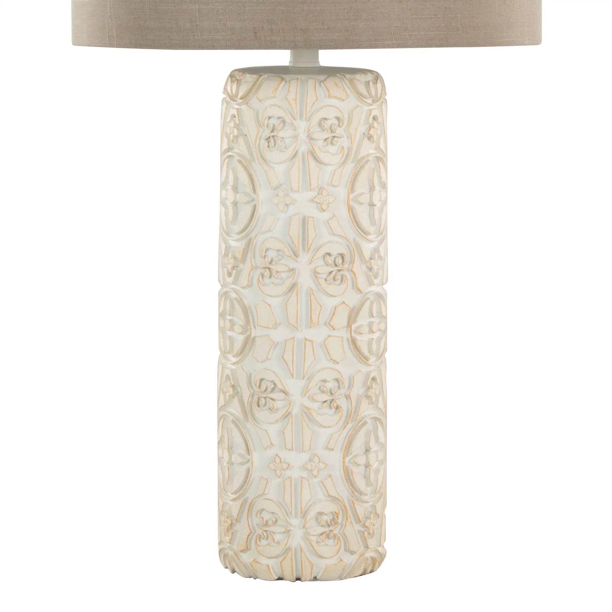 Charlotte - Contemporary Table Lamp (Set of 2) - Taos Brown / Beige by HouseOfZazla