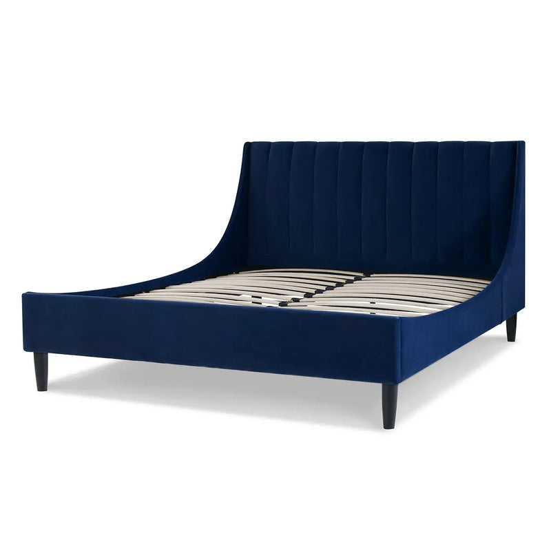 Aspen - Vertical Tufted Modern Headboard Platform Bed Set by HouseOfZazla