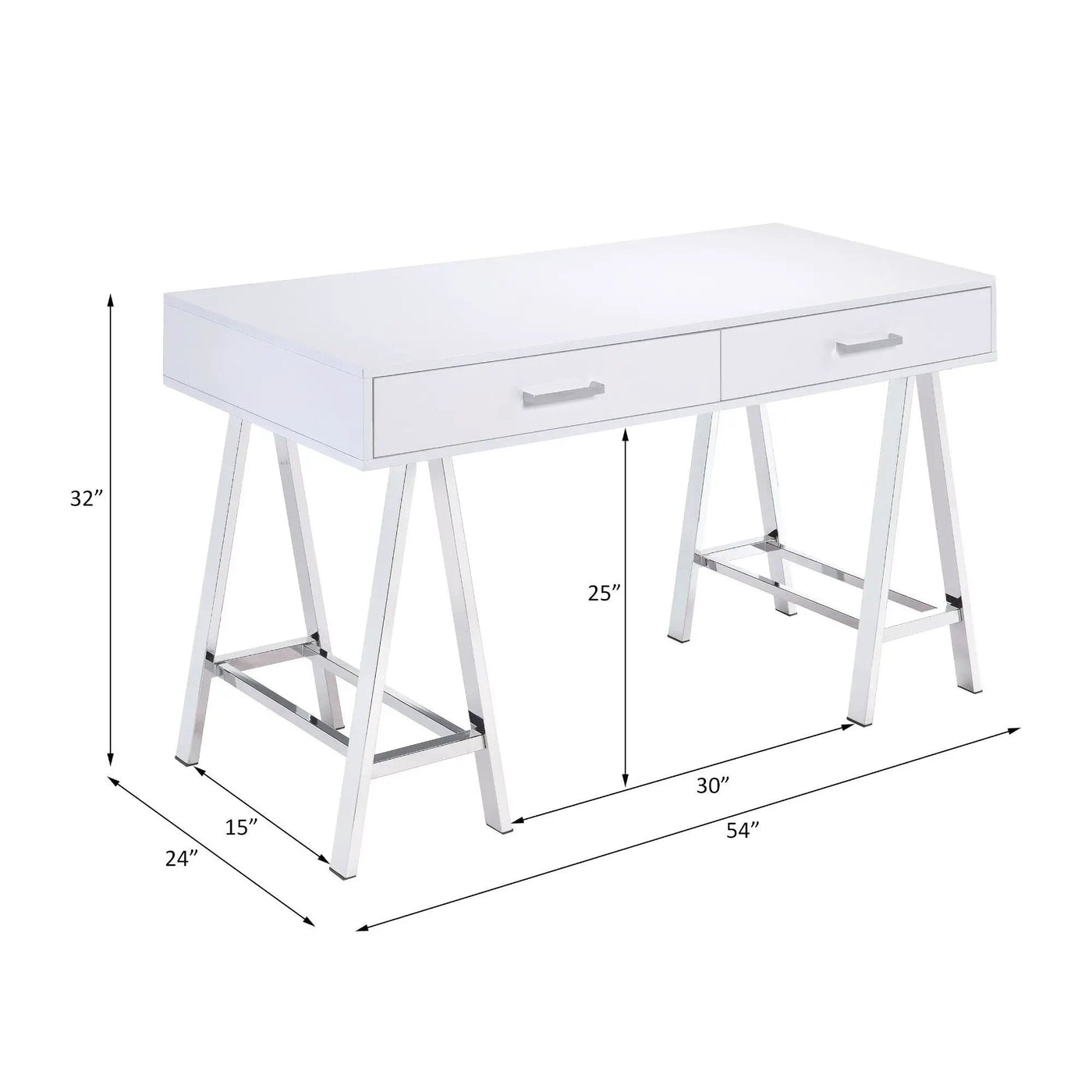 Coleen - High Gloss Writing Desk With USB by Unique Piece Furniture
