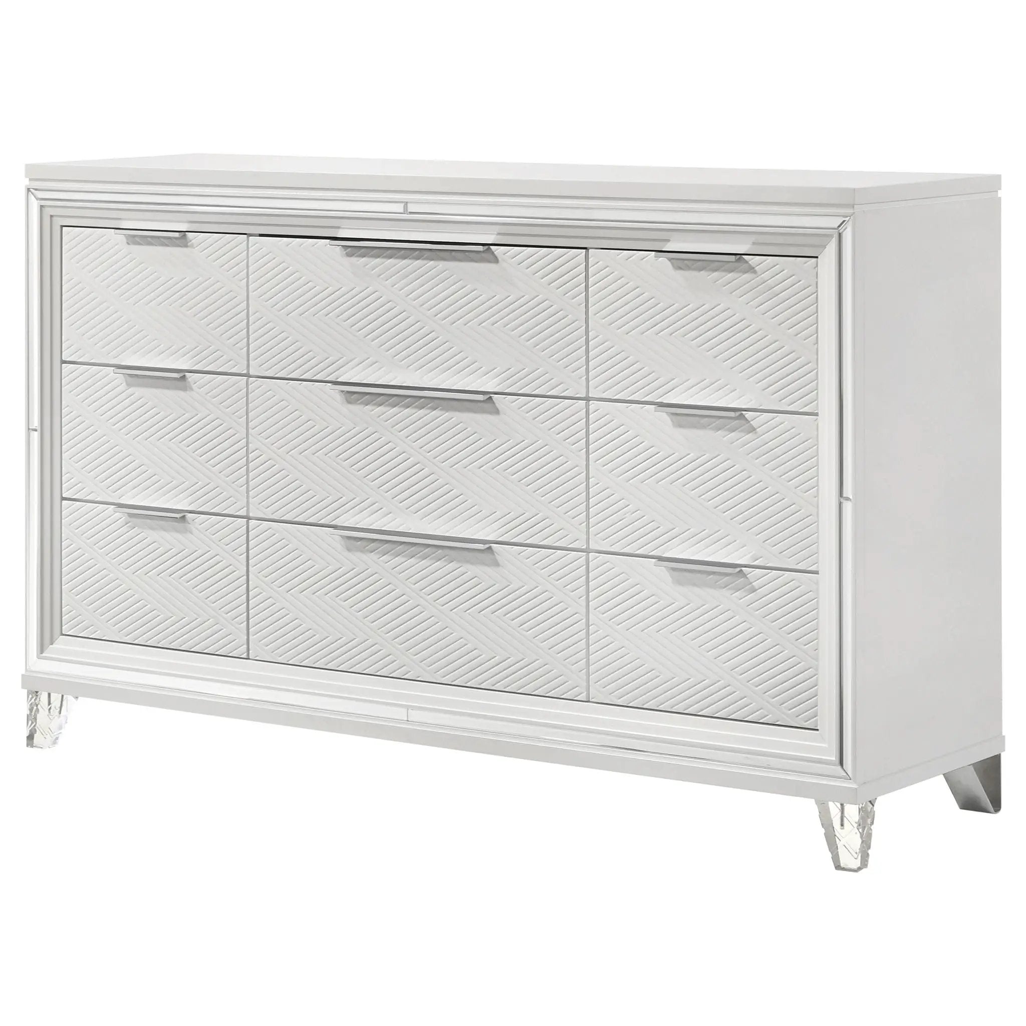 Marmore 9-drawer Dresser Cabinet White by Unique Piece Furniture