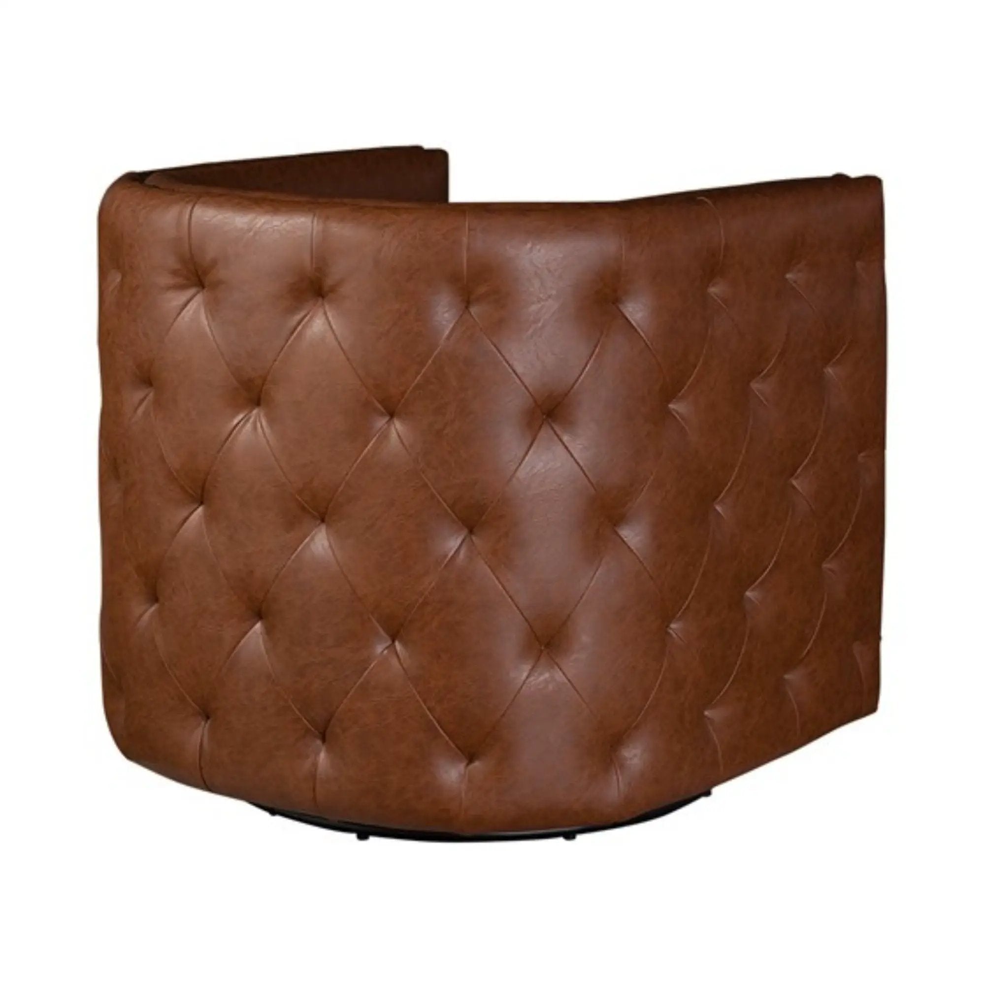 Swivel Chair With Tufted Barrel Design And Nailhead Accents by HouseOfZazla