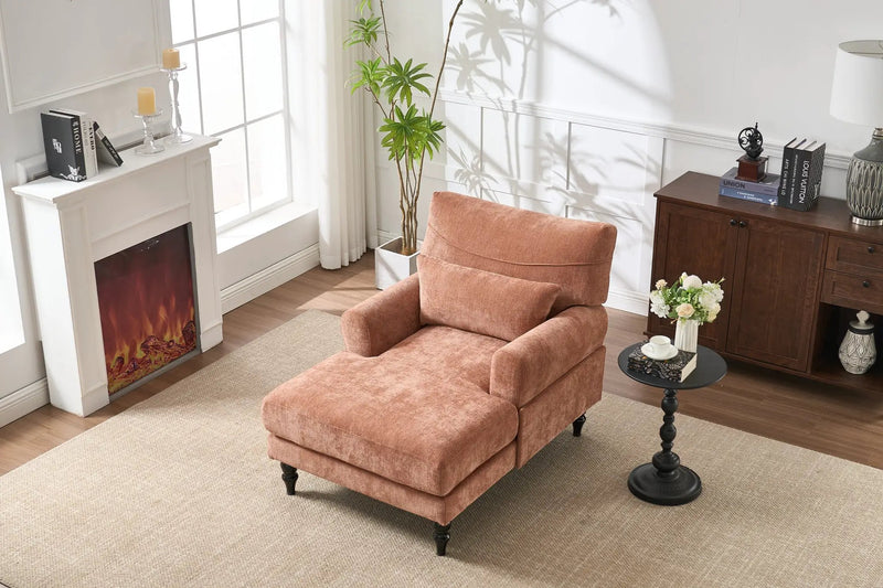 Modern Chaise Lounge Upholstered Indoor Recliner Sofa by HouseOfZazla