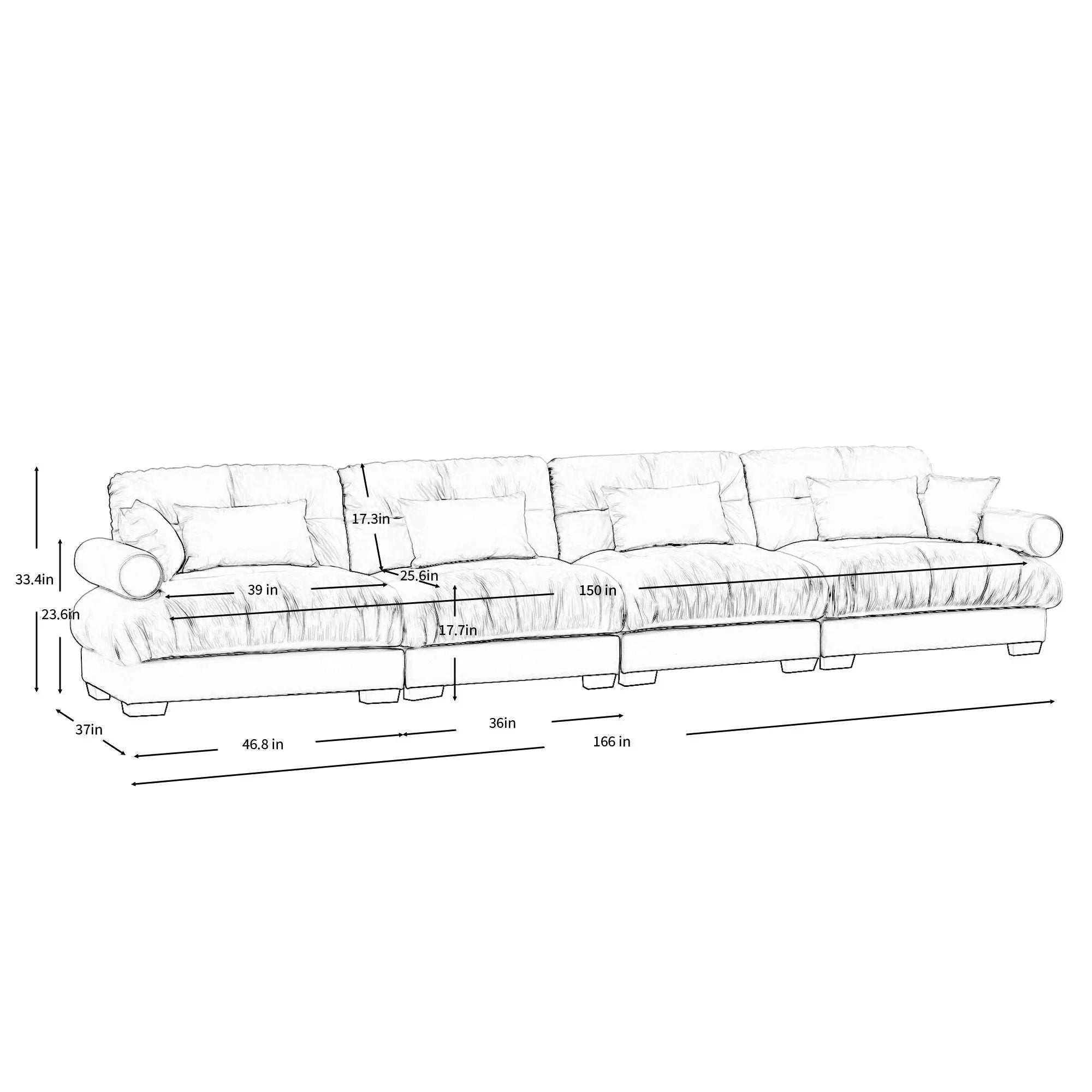 Super Comfort Oversized Modular Sectional Sofa by HouseOfZazla