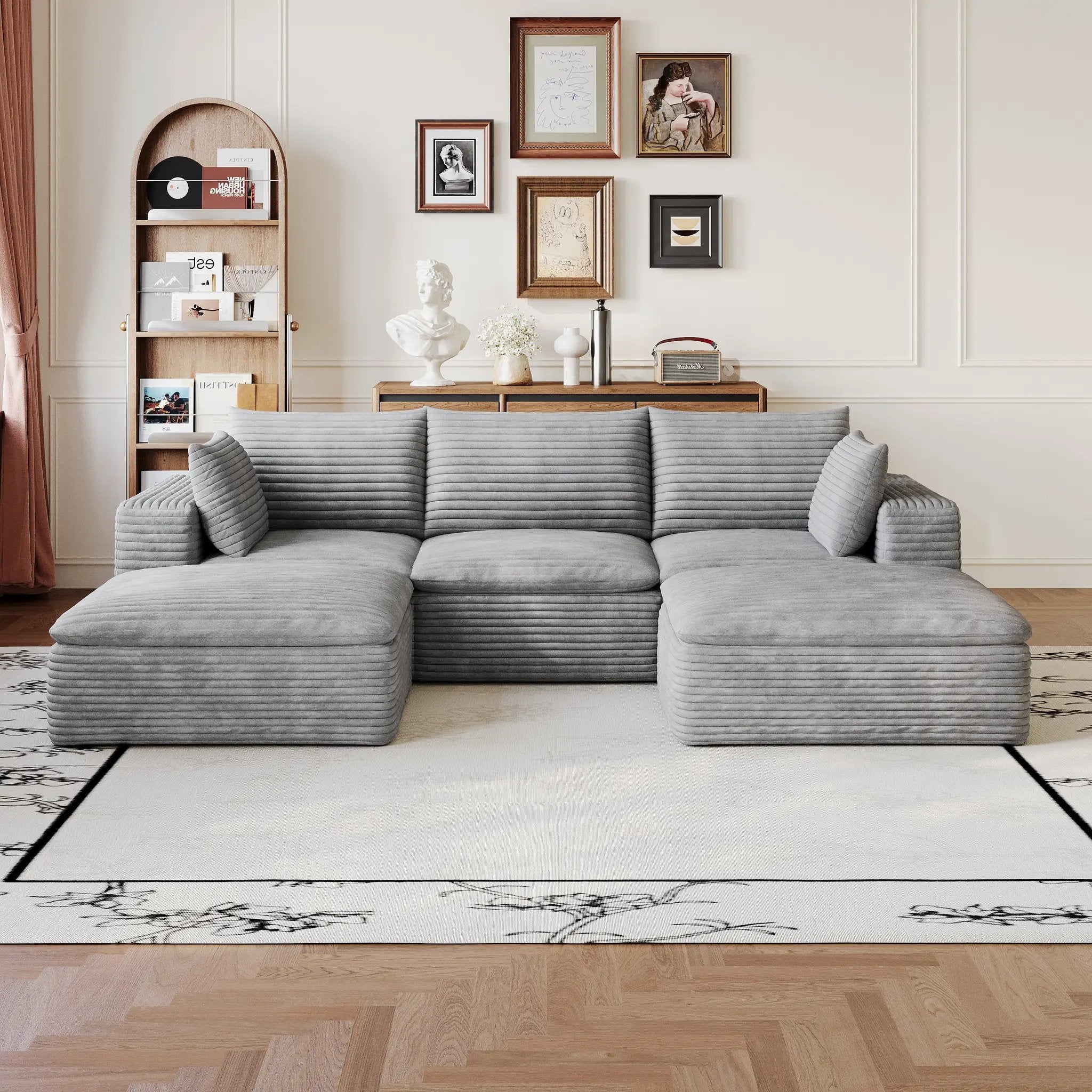 102" Cloud Sofa in Grey by HouseOfZazla