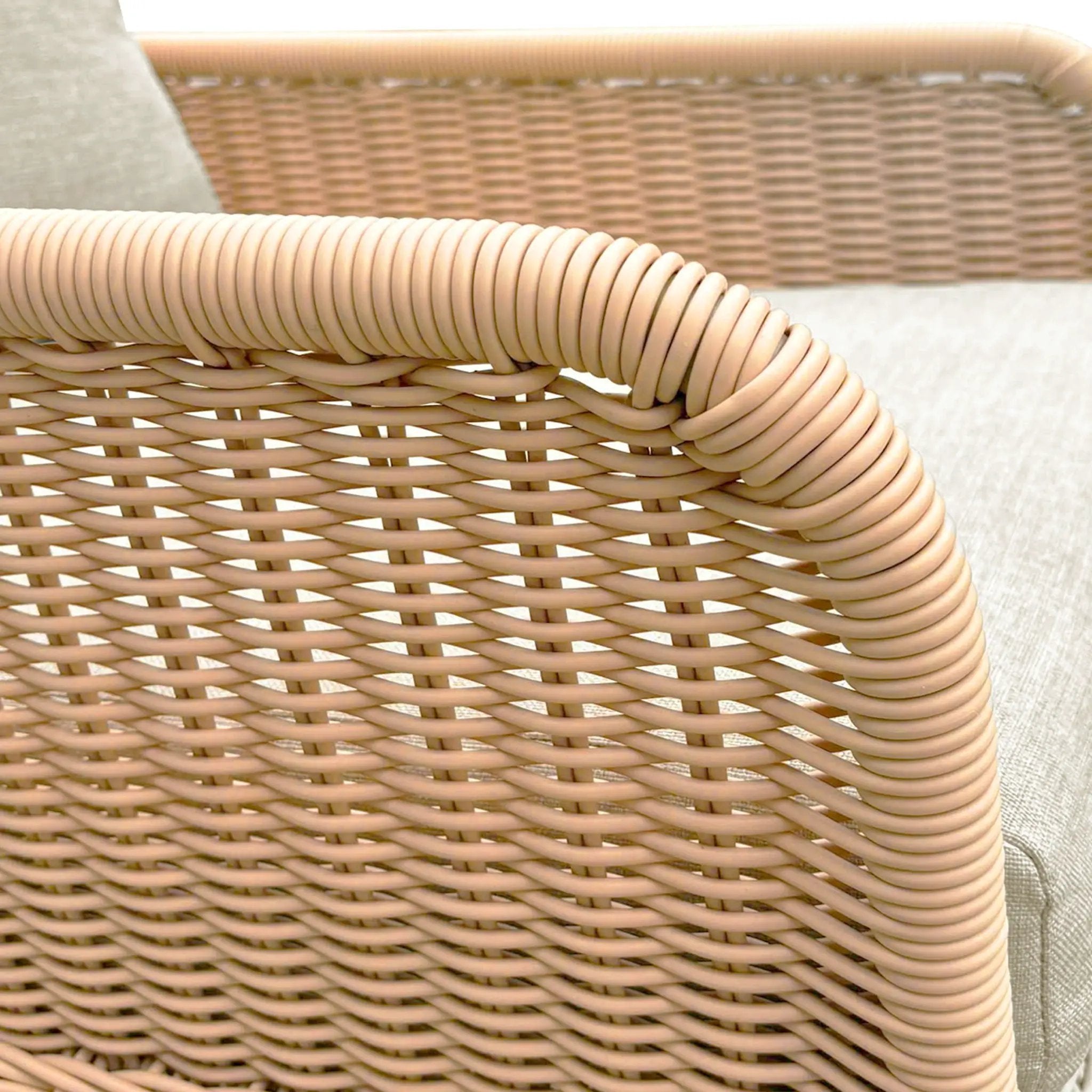 Contemporary Minimalist Wicker Rocking Chair With Soft Cushions by HouseOfZazla