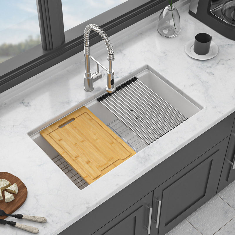 Quartz Kitchen Sink, Granite Composite Workstation Undermount by HouseOfZazla