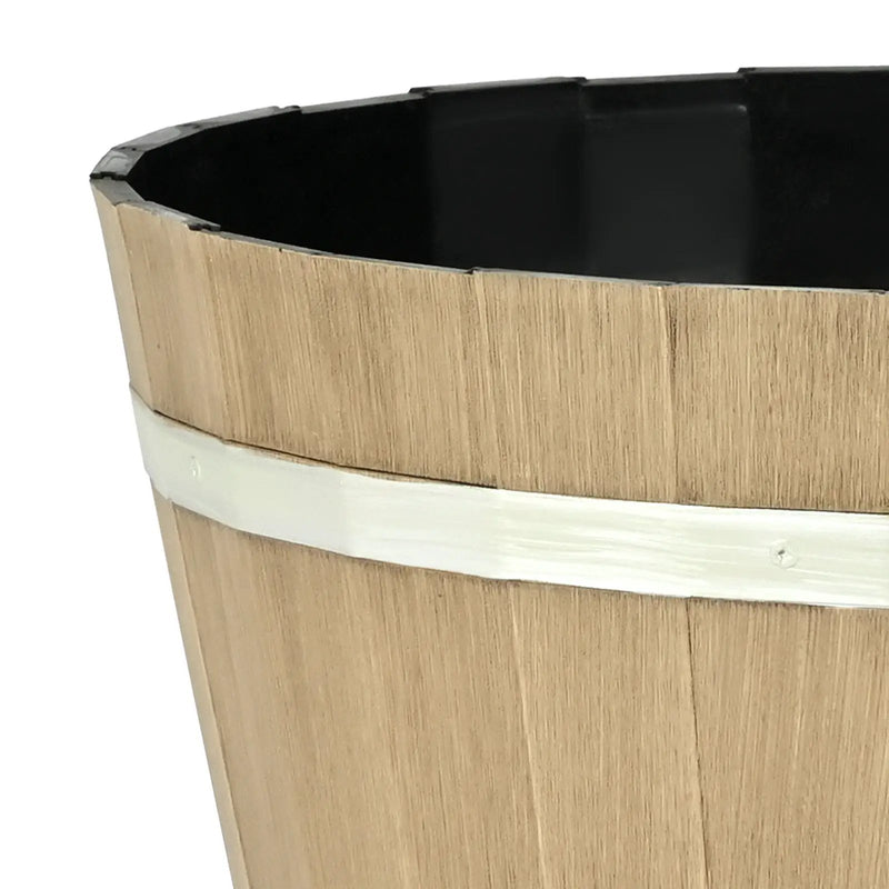 Resin Whiskey Barrel Planter Garden Flower Plant Pot by HouseOfZazla