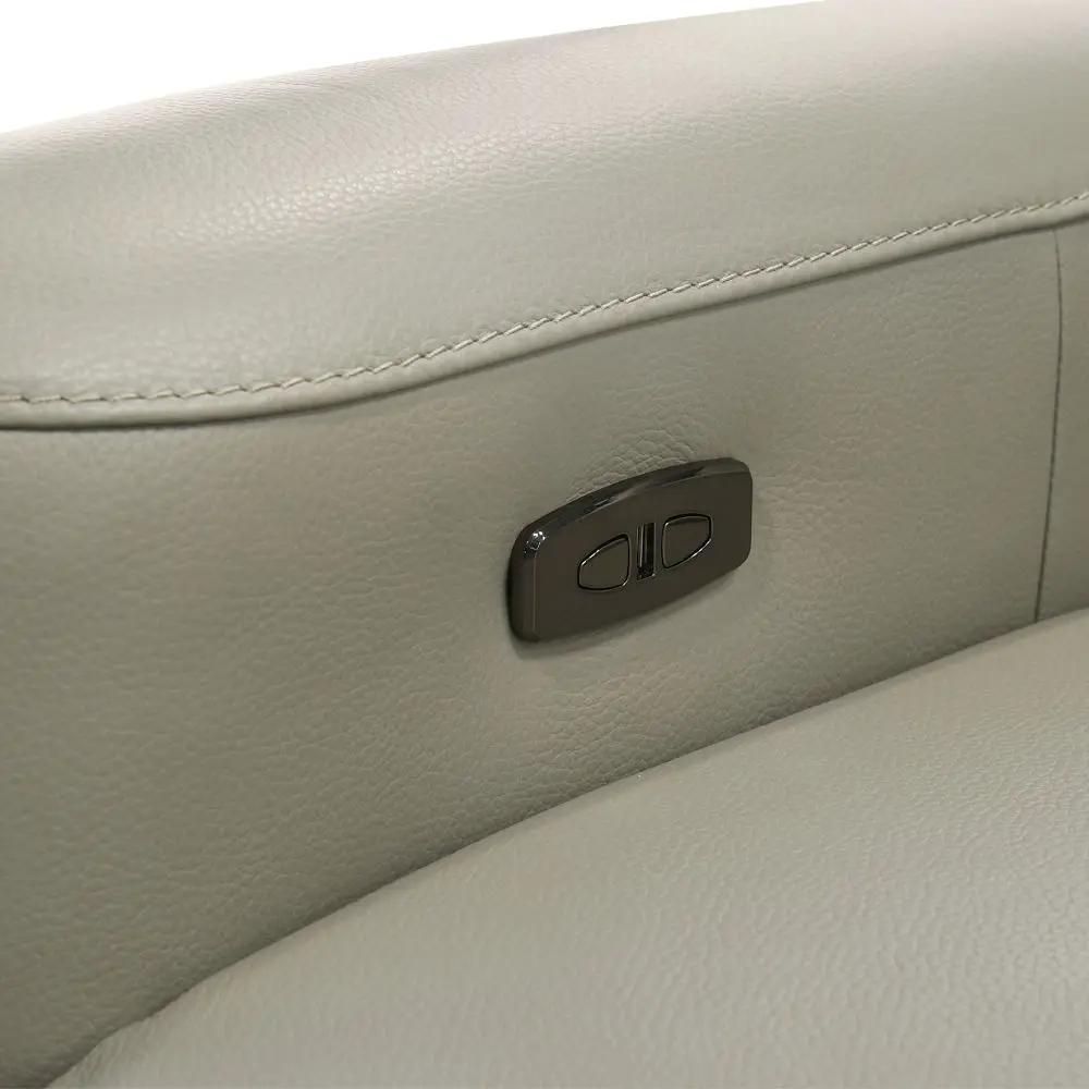 Jayke - Power Motion Sectional Sofa - Light Gray Top Grain Leather Match by Unique Piece Furniture