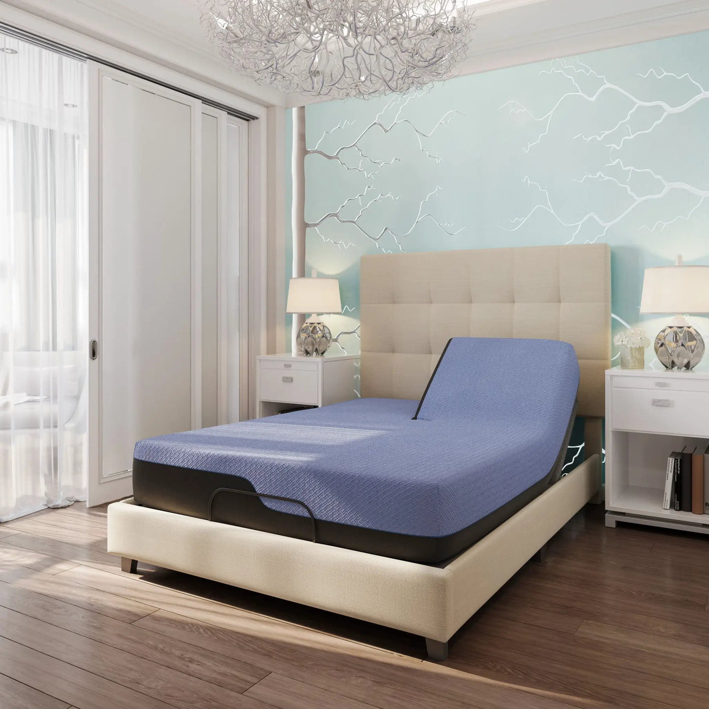 12" Refresh Flex Head Hybrid Cooling GelCare Memory Foam And Coil Mattress by Unique Piece Furniture