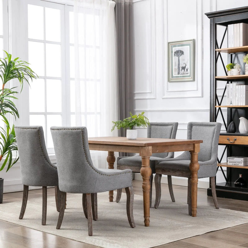 Ultra - Side Dining Chair, Nail Head (Set of 2) by HouseOfZazla