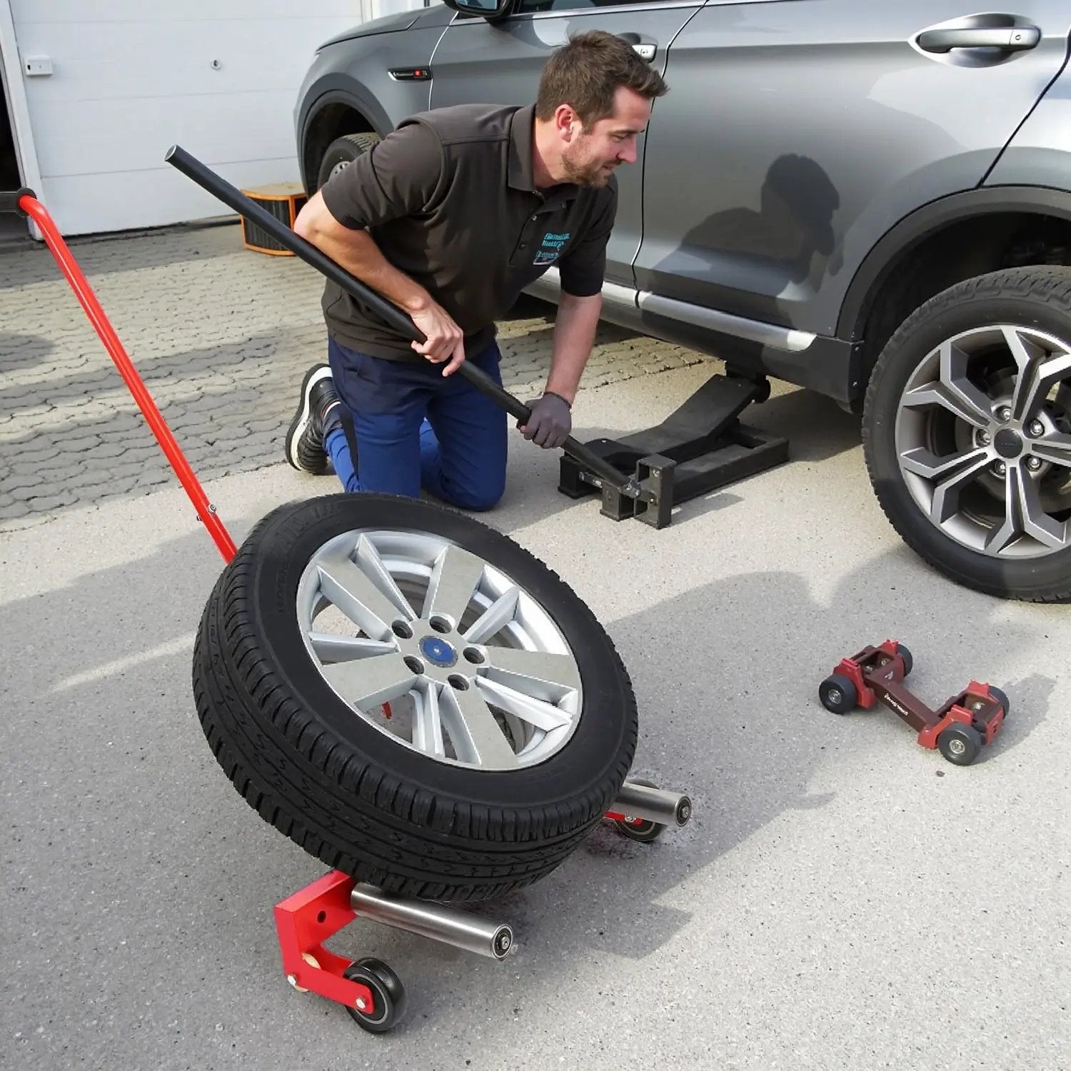 Wheel Dolly - 330 LBS Heavy Duty Adjustable Tire Dolly by HouseOfZazla