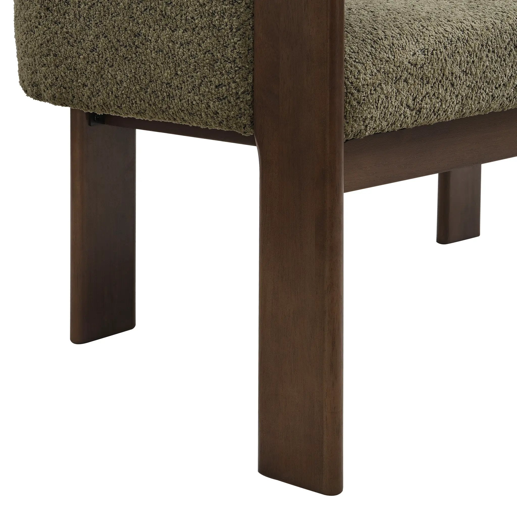 48.5" Upholstered Solid Loveseat (Walnut+Green) by HouseOfZazla