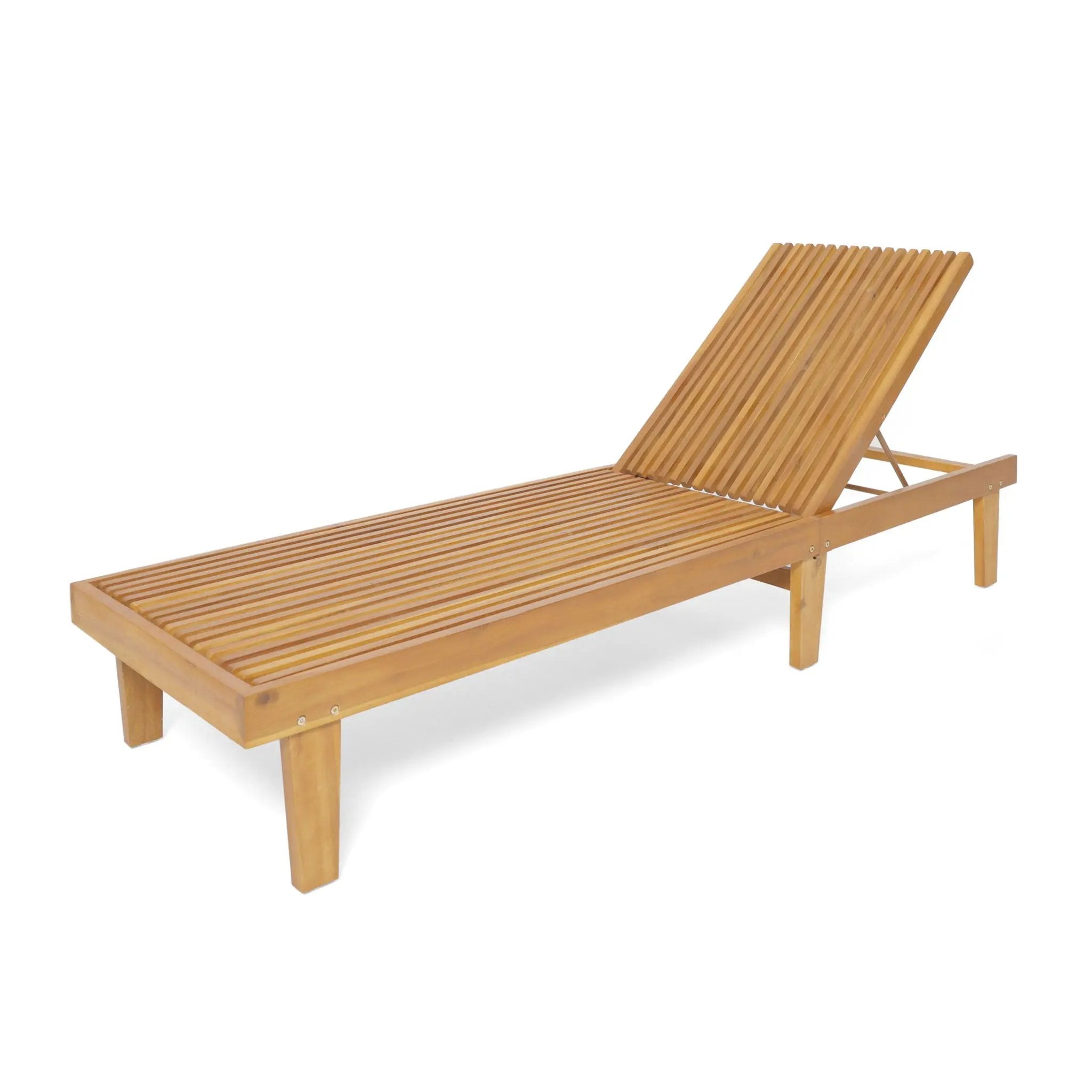 Nadine Stylish Chaise Lounge Chair - Teak by HouseOfZazla