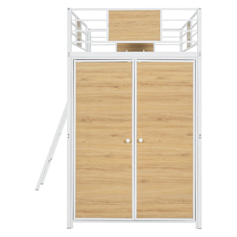 Loft Bed With L Shape Desk And Wardrobe by HouseOfZazla