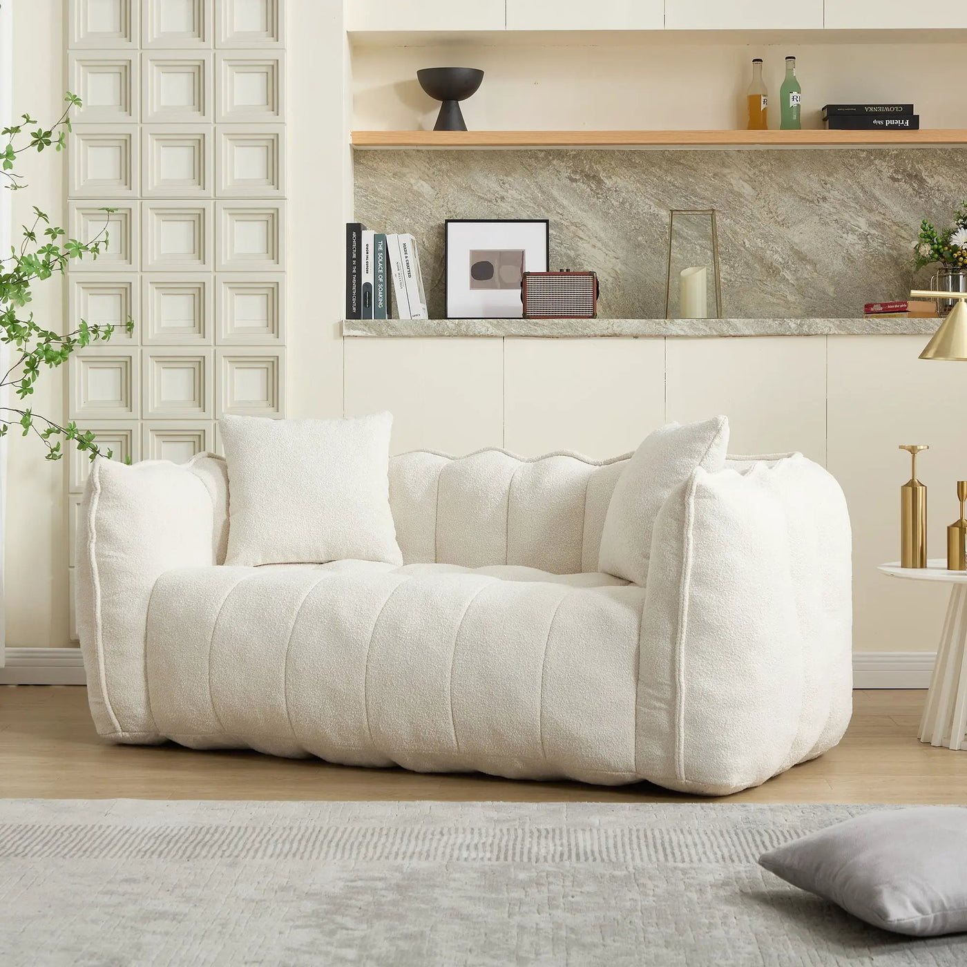 Cozy Beanbag Chair With High Resilience Foam Core For 2 by Unique Piece Furniture
