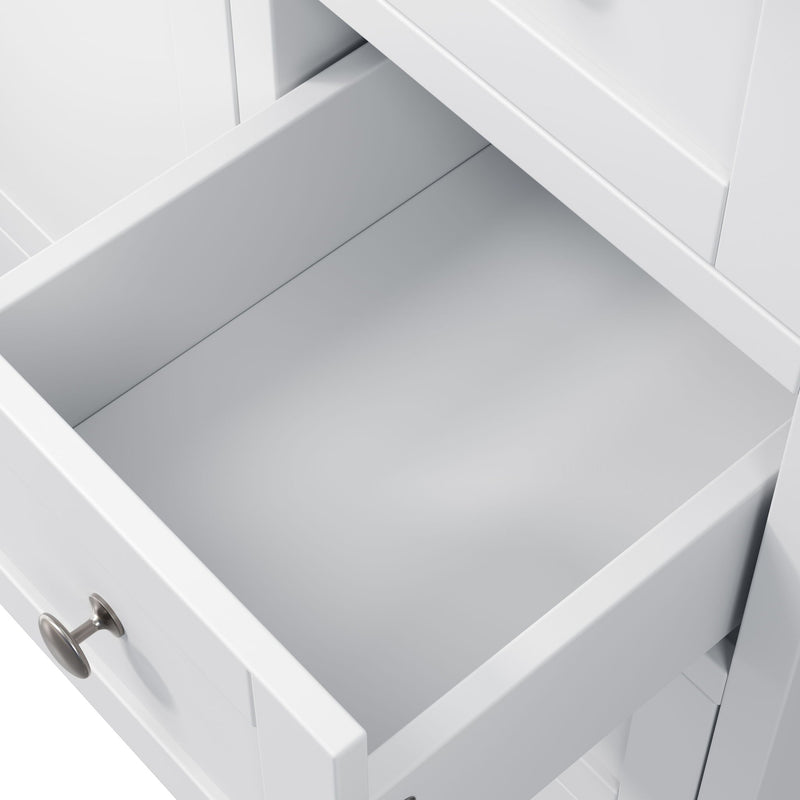 Double Sink Bathroom Vanity With Countertop, 2 Ceramic Sinks, 6 Drawers by HouseOfZazla