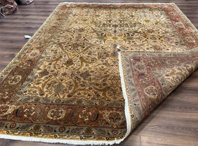 Indo Persian Rug 8x10, Teawash Bidjar Carpet, Allover Pattern by Jewel Rugs