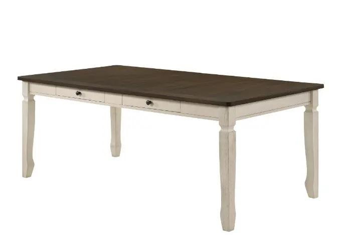 Fedele - Dining Table - Weathered Oak & Cream by Unique Piece Furniture