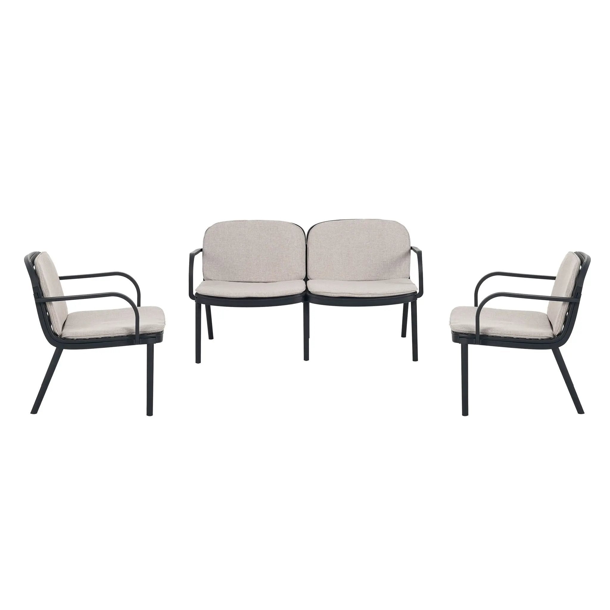 Luna Outdoor Patio 3 Pieces Chat Set by HouseOfZazla