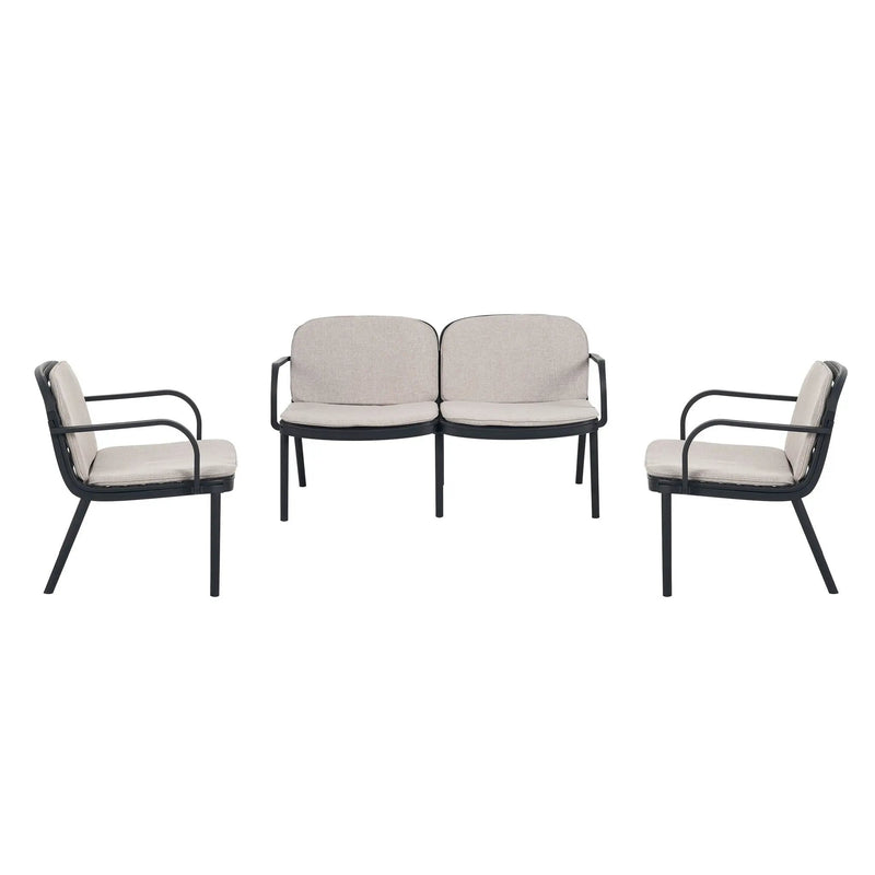 Luna Outdoor Patio 3 Pieces Chat Set by HouseOfZazla