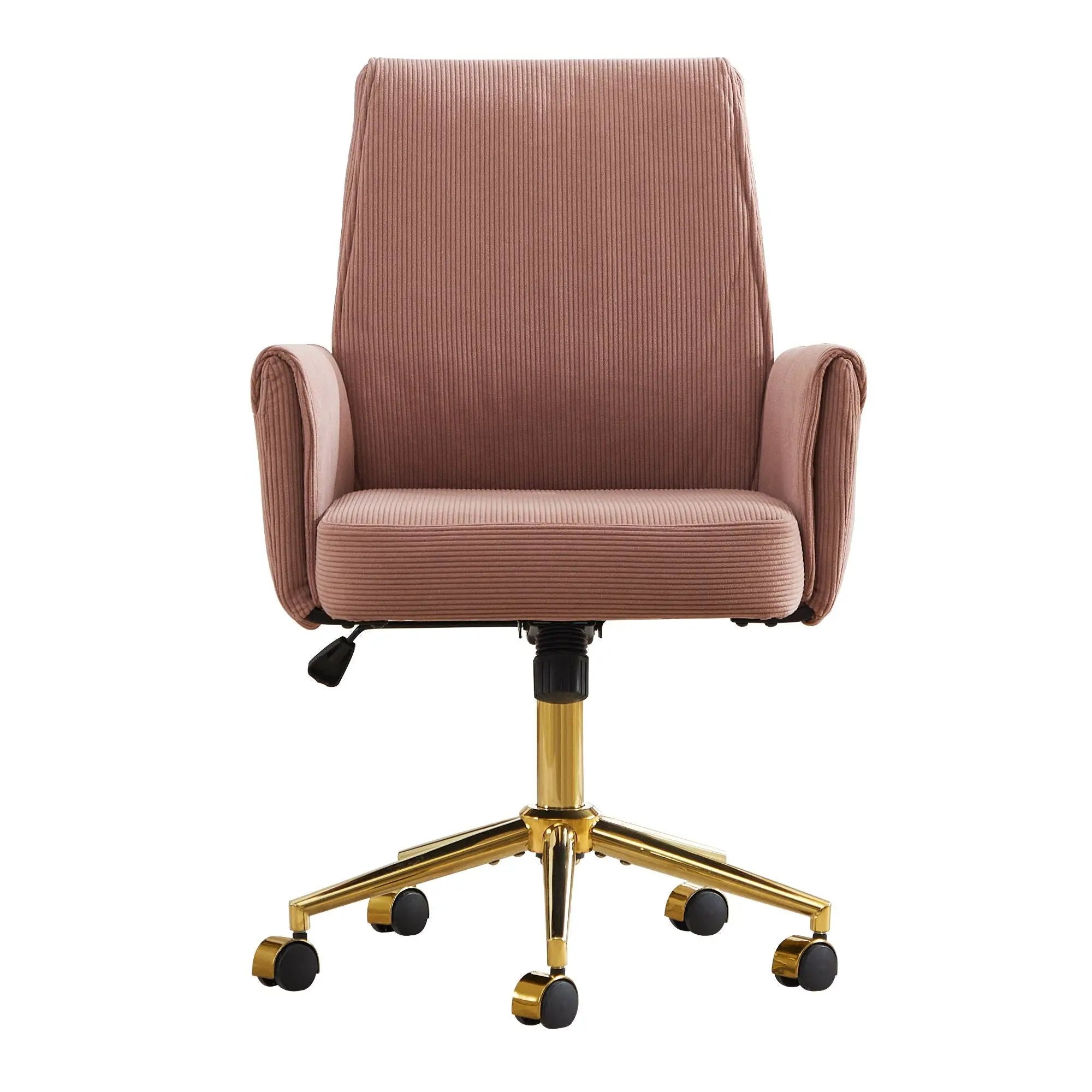 Ergonomic Mid-Back Office Chair With Striped Fabric by Unique Piece Furniture