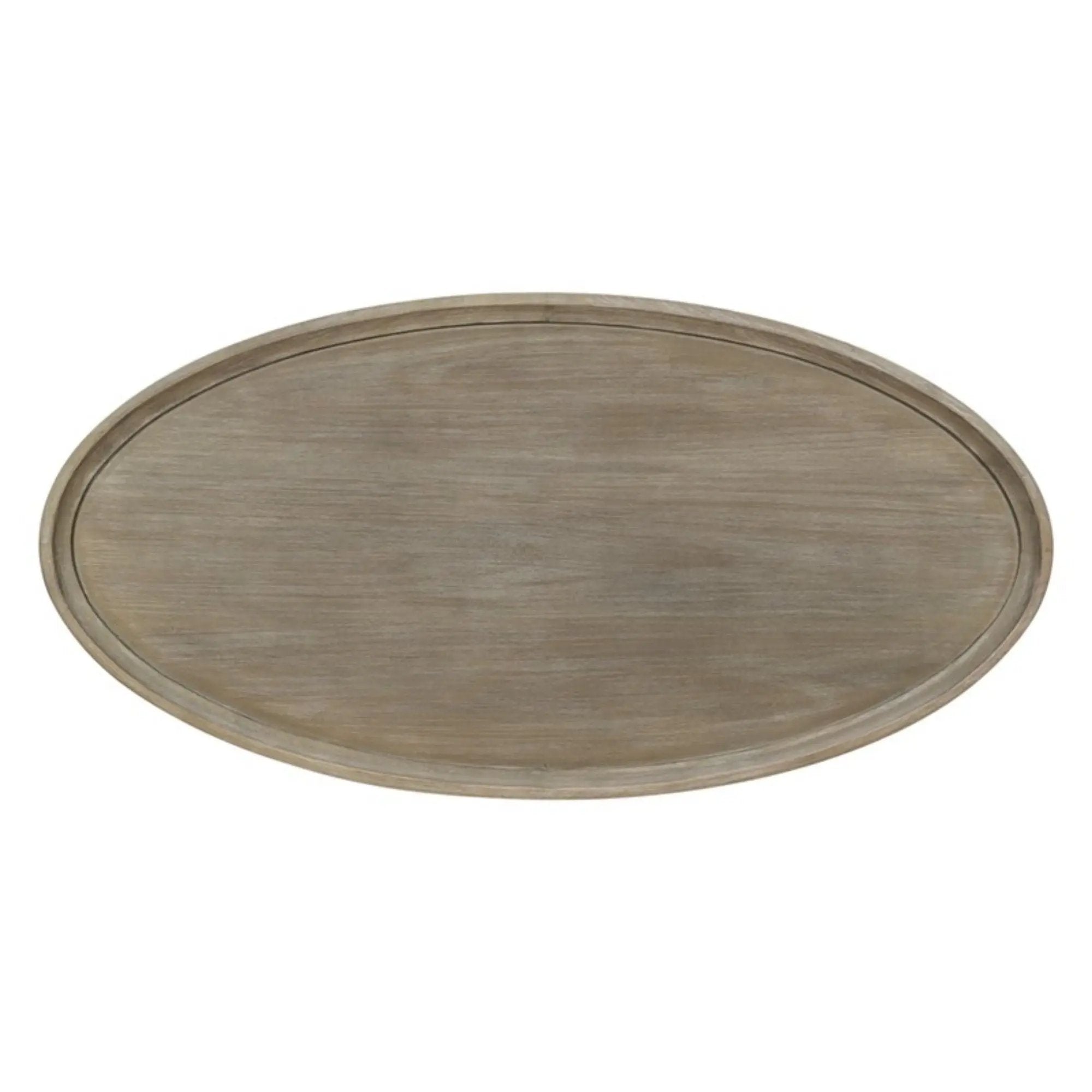Bedford - Oval Coffee Table With Shelf - Natural by HouseOfZazla