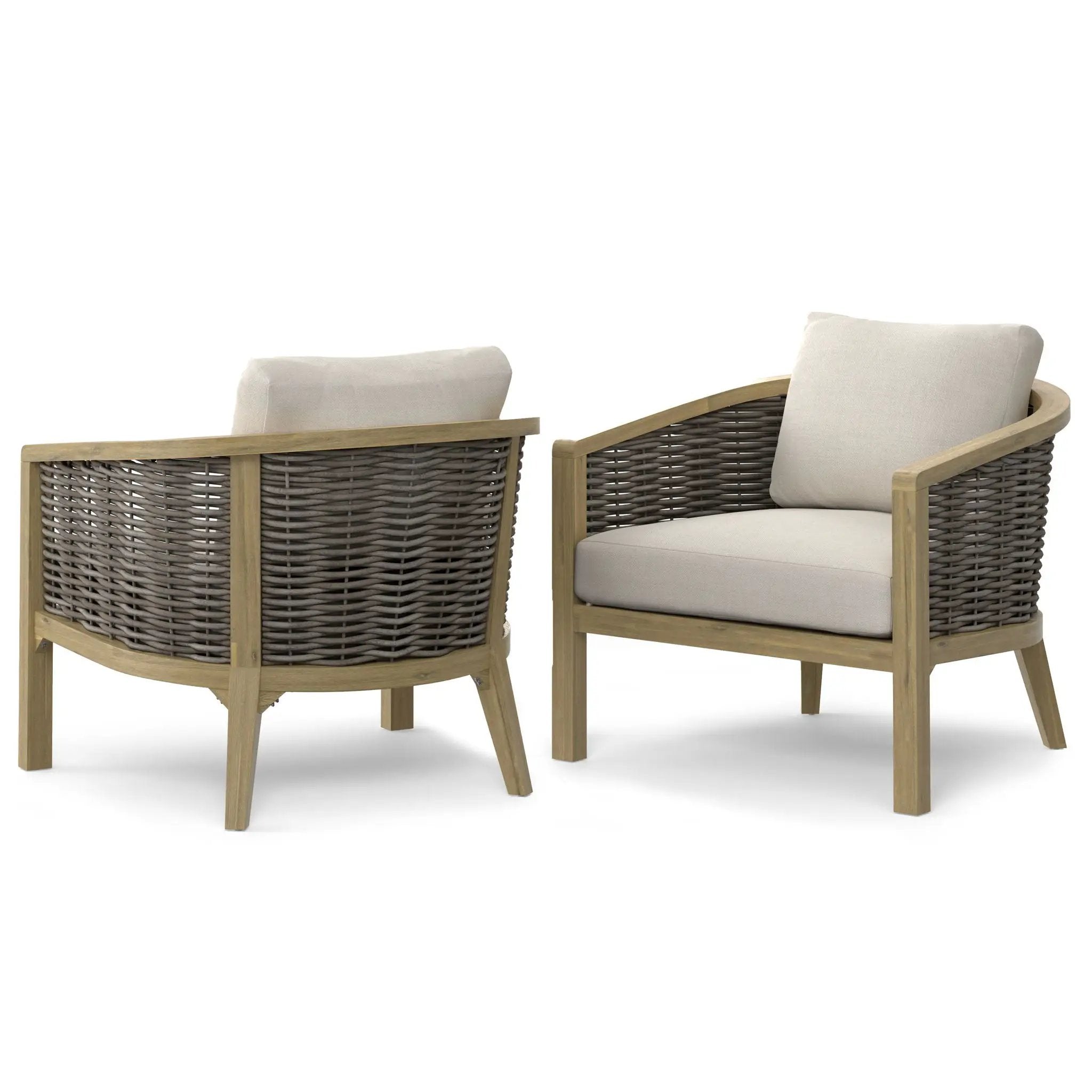 Parkside - Outdoor Conversation Chair (Set of 2) - Natural by Unique Piece Furniture