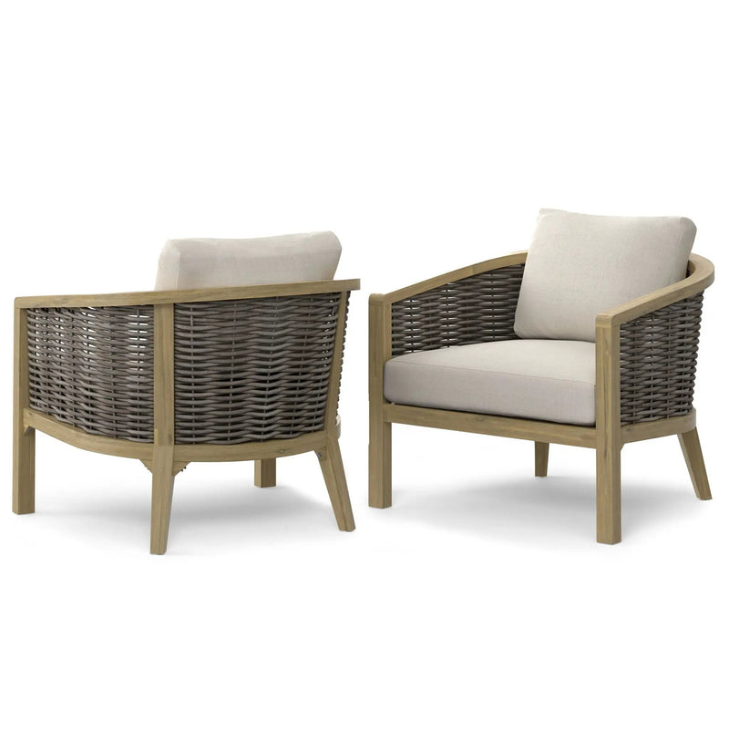 Parkside - Outdoor Conversation Chair (Set of 2) - Natural by Unique Piece Furniture