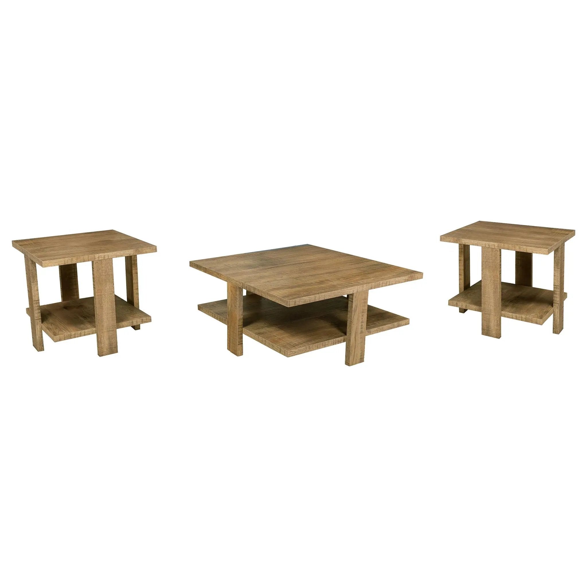 Dawn 3-piece Round Coffee and End Table Set Mango Brown by Unique Piece Furniture