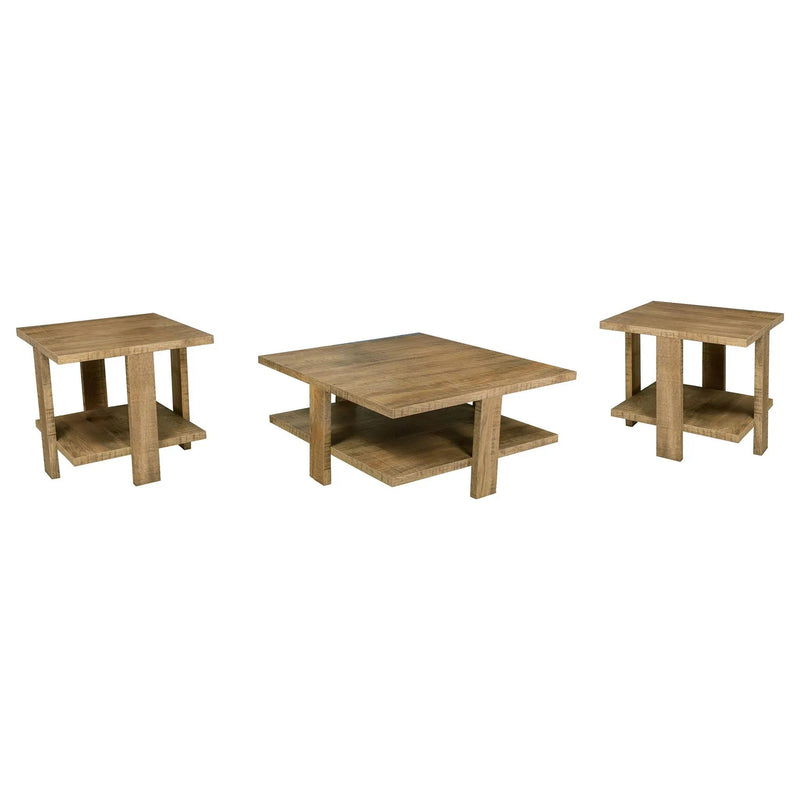 Dawn 3-piece Round Coffee and End Table Set Mango Brown by Unique Piece Furniture