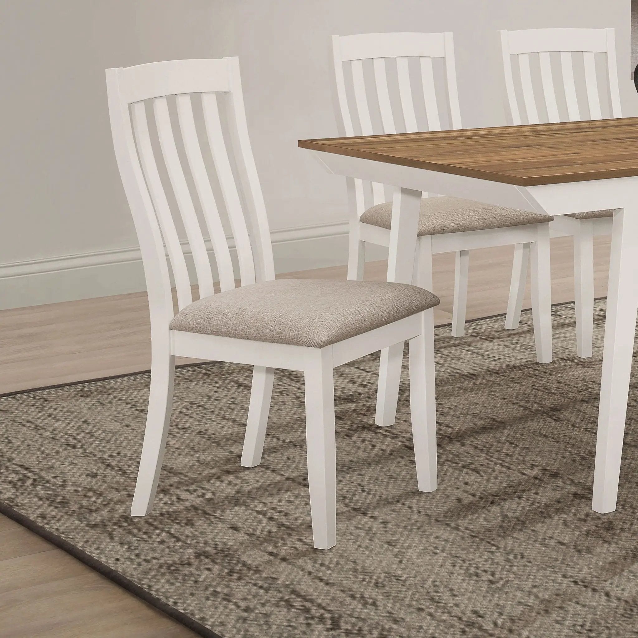 Dining Side Chair Set (2 Pieces) - Off White by HouseOfZazla
