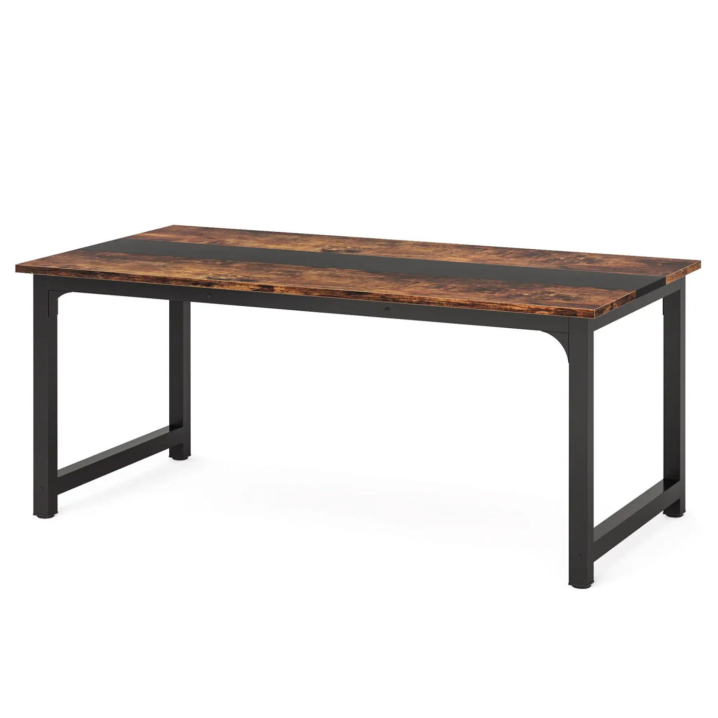 Large Computer Desk With Steel Frame for Home Office Workstation by HouseOfZazla