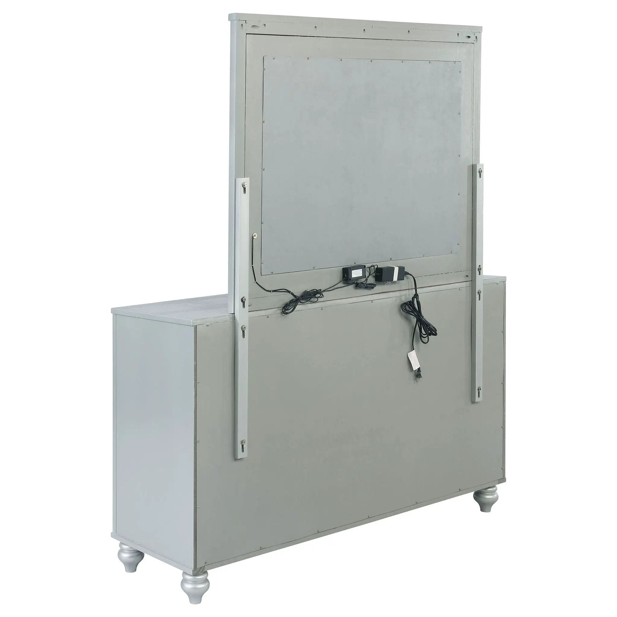 Gunnison 6-drawer Dresser with Mirror Silver Metallic by Unique Piece Furniture