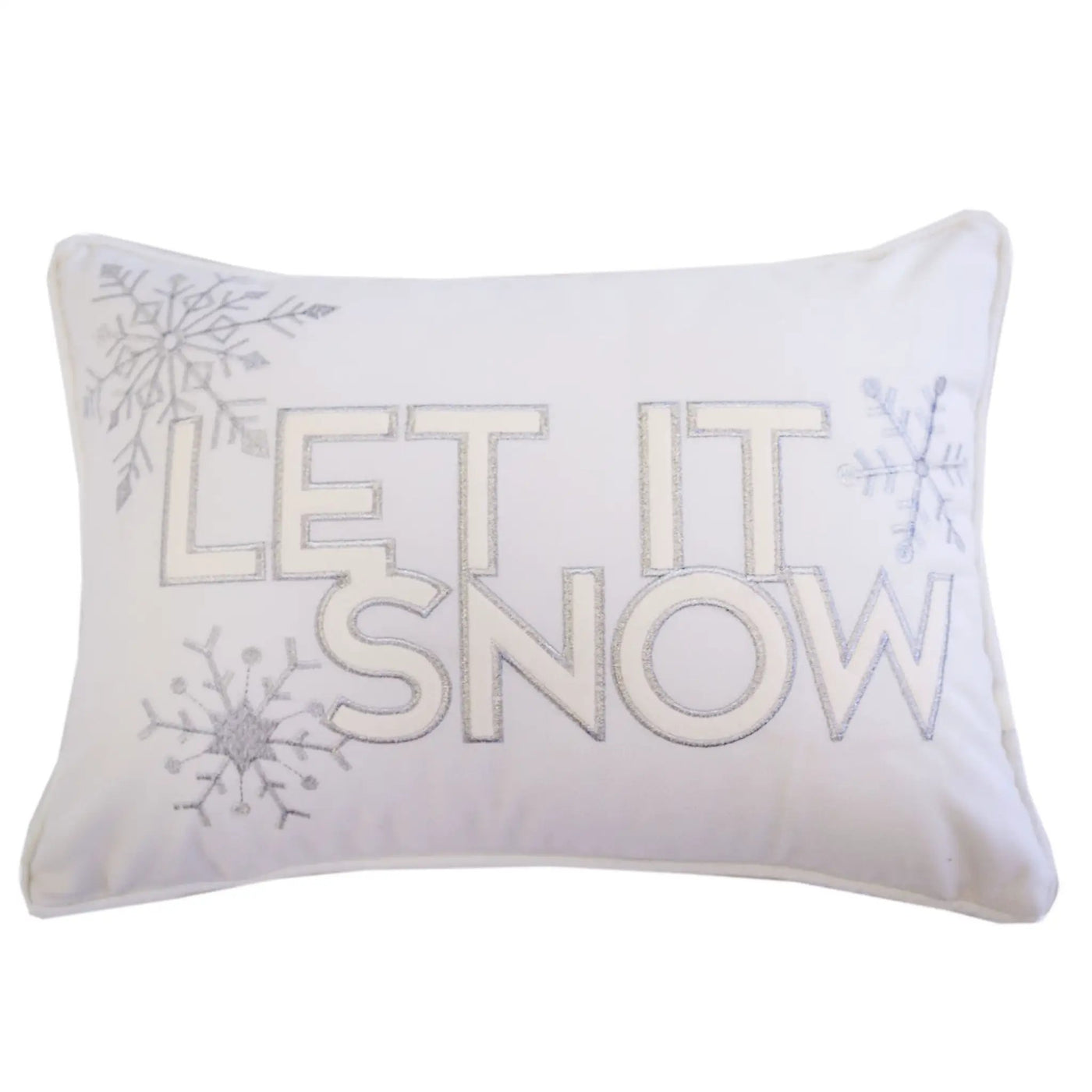 Nneka Let It Snow Lumbar Pillow by HouseOfZazla