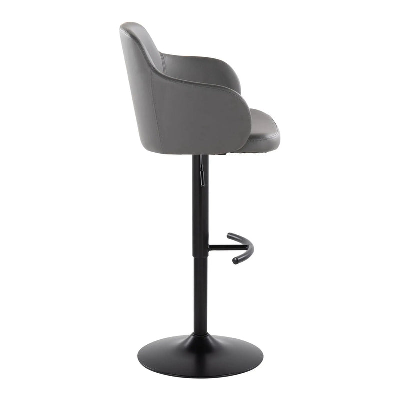 Boyne - Contemporary Adjustable Barstool With Swivel With Rounded T Footrest (Set of 2) by Unique Piece Furniture