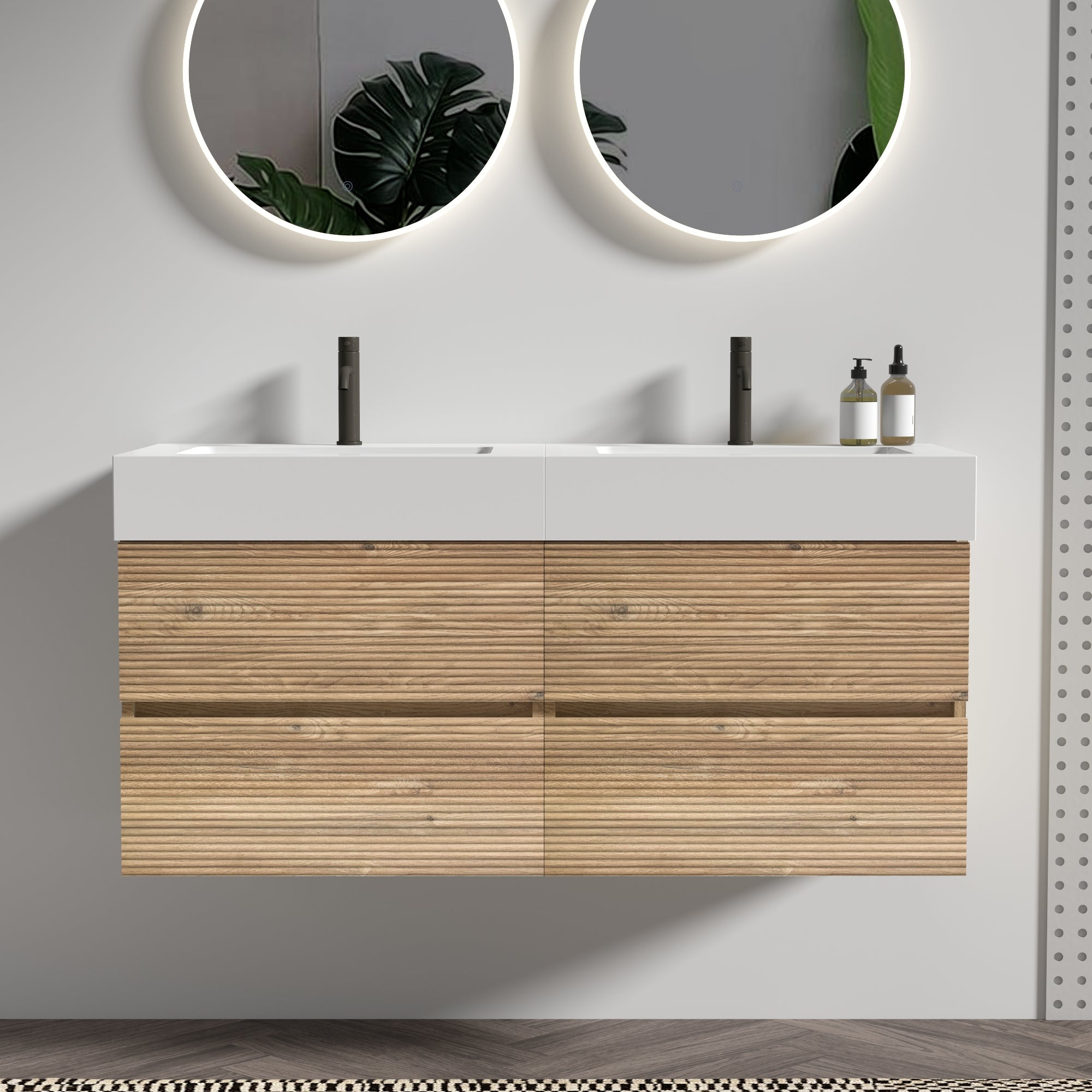 Grace 48" Bathroom Vanity with Double Drawers by HouseOfZazla