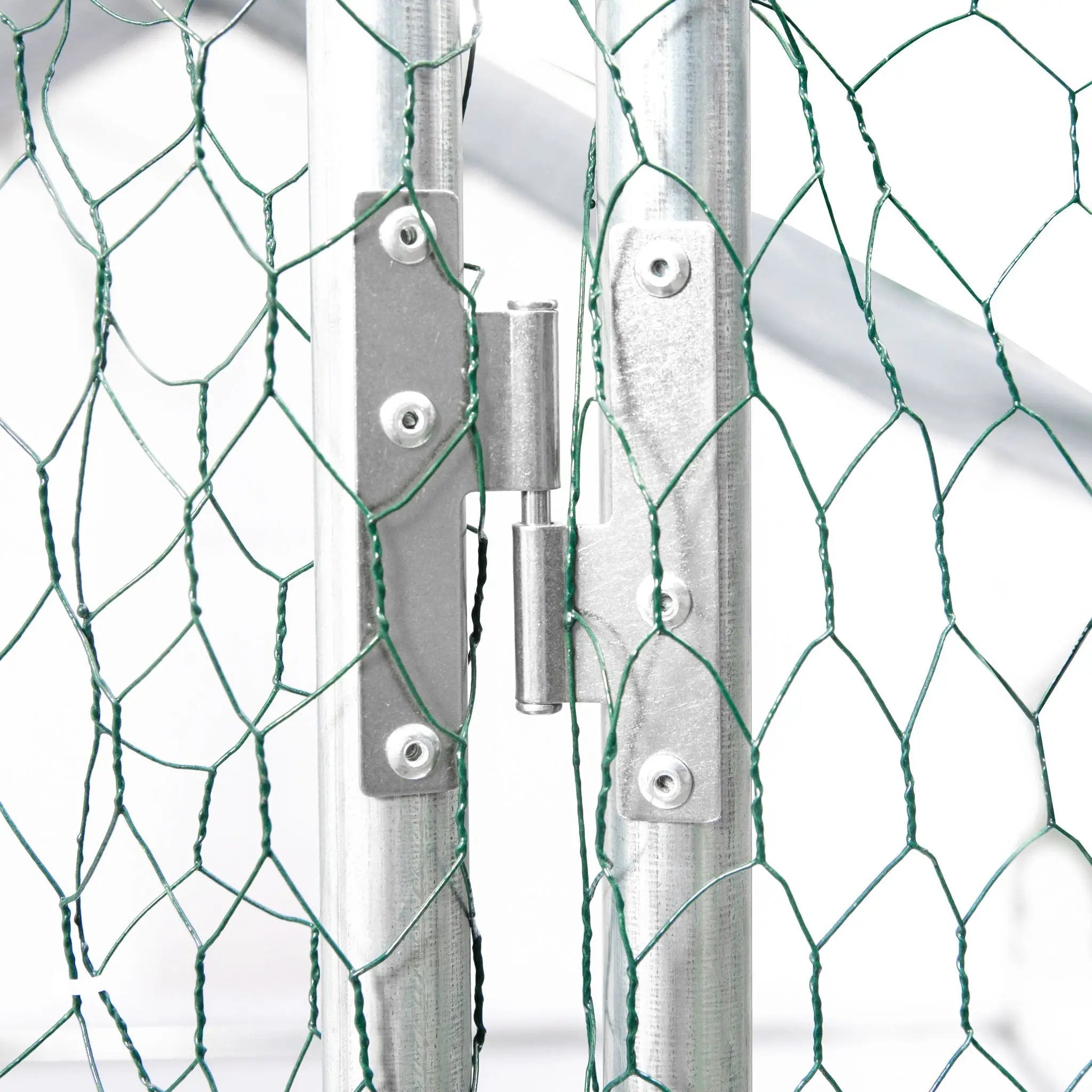 Outdoor Chicken Coop Large Space With Safety Features - Silver Gray by HouseOfZazla