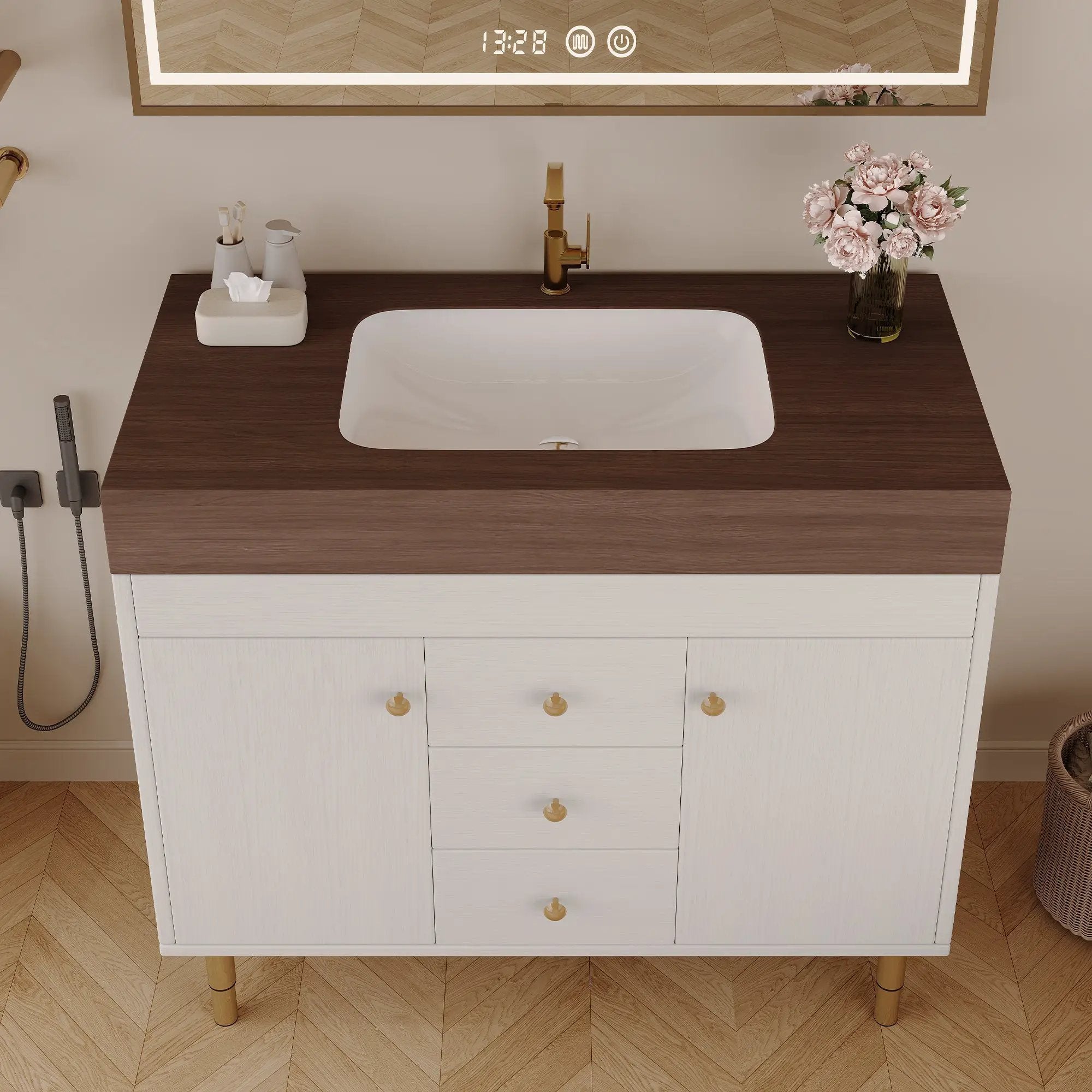 36 In Modern Free-Standing Bathroom Vanity With Ceramic Sink by HouseOfZazla