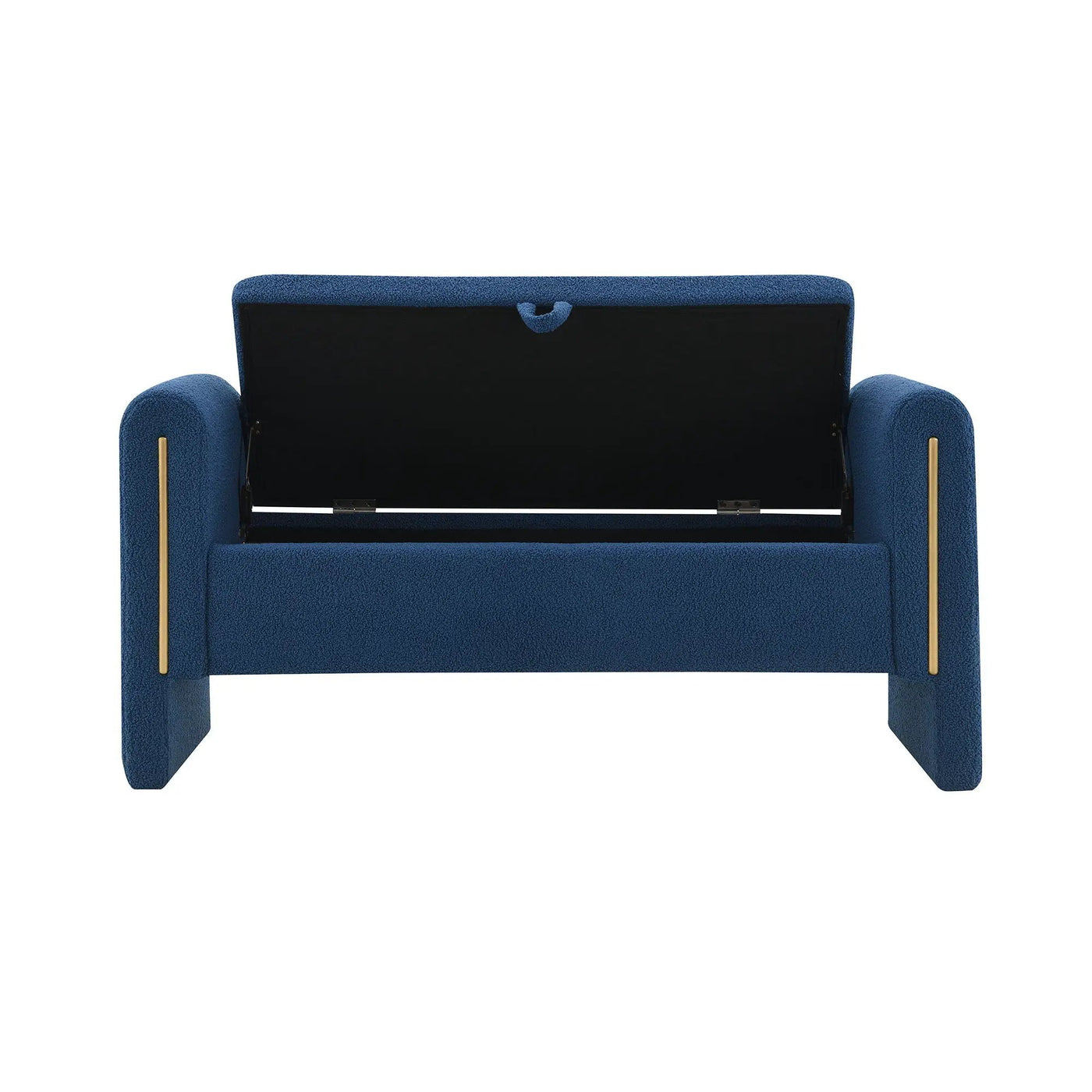 Modern Teddy Upholstered Large Bed End Bench With Arms And Storage by Unique Piece Furniture