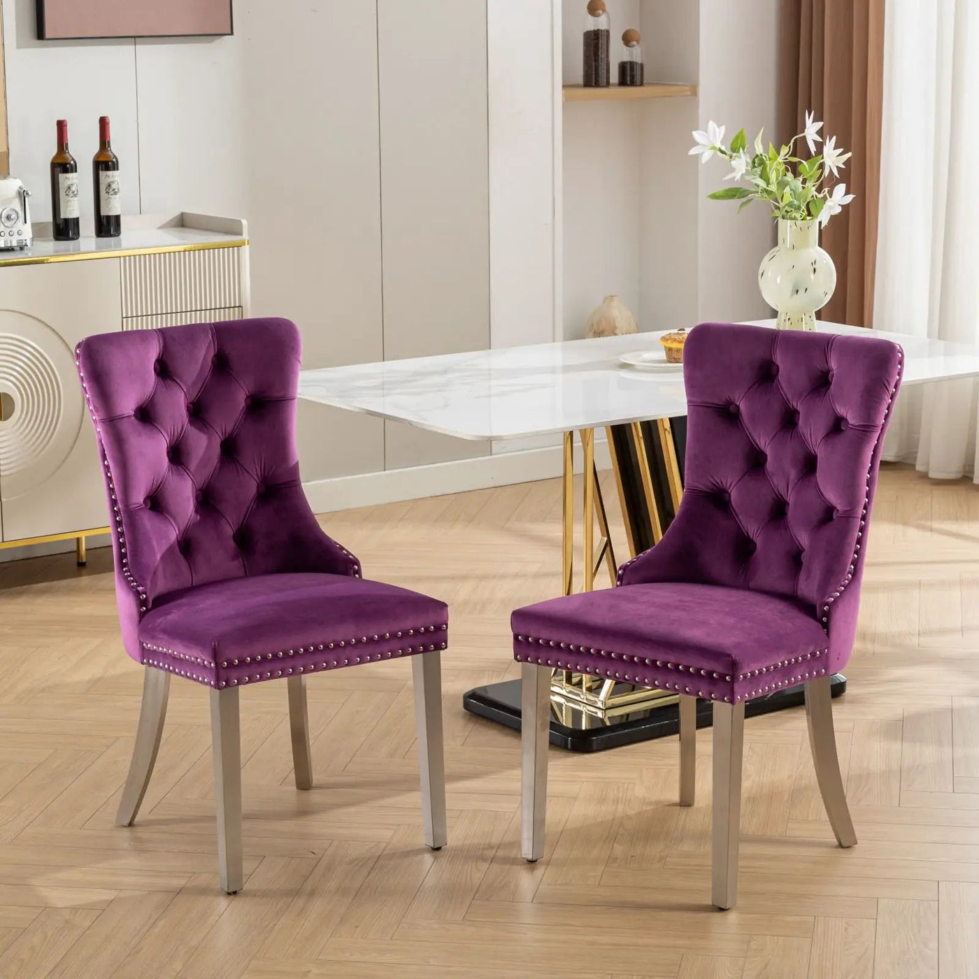 Nikki - Contemporary Upholstered Dining Chair (Set of 2) by Unique Piece Furniture