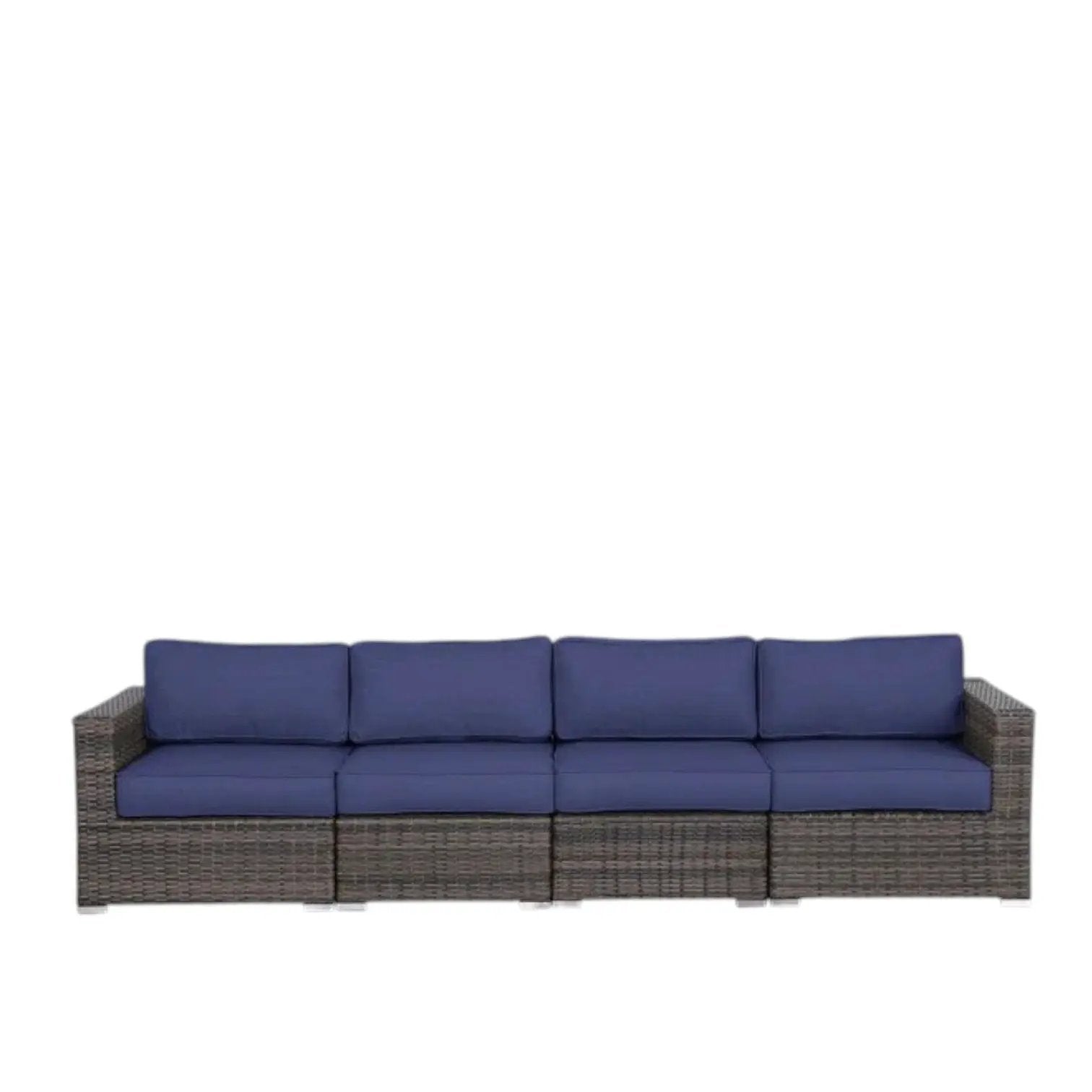 Luxurious Wicker Patio Sectional With Weather Resistant Sunbrella Cushions by HouseOfZazla