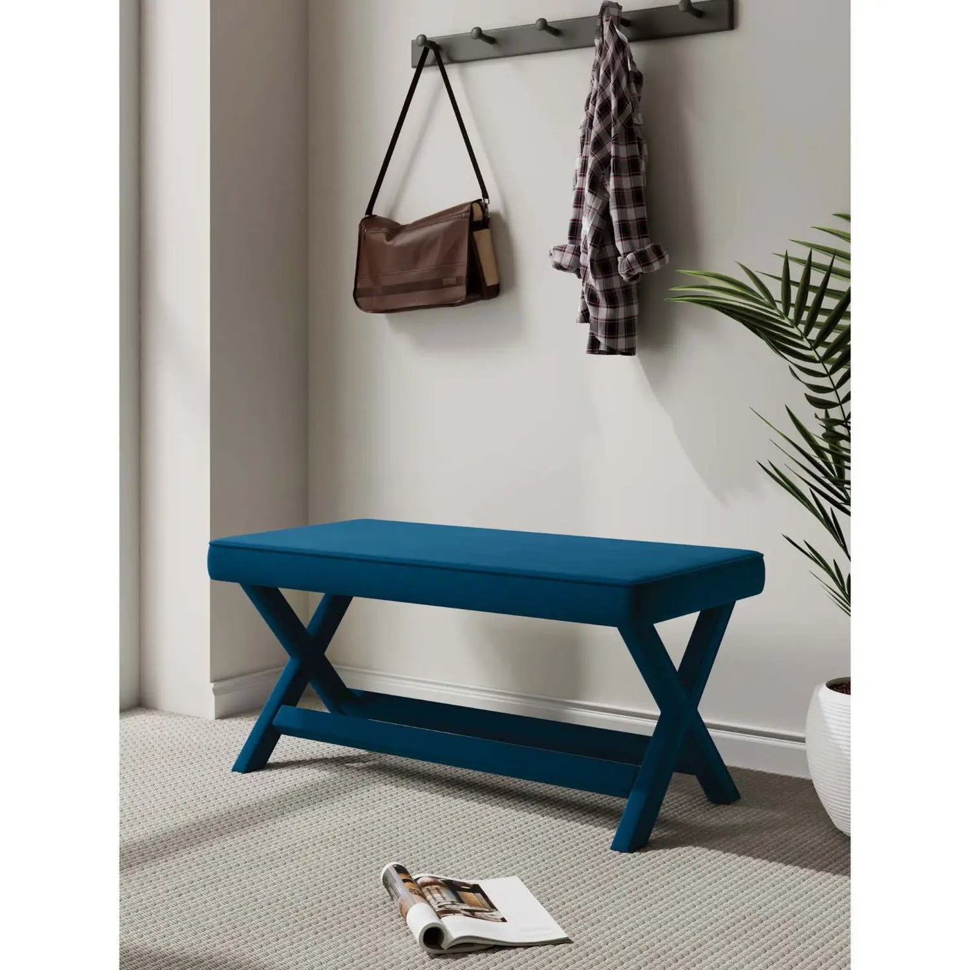 Abigail - Accent Bench With Piped Cushion by HouseOfZazla