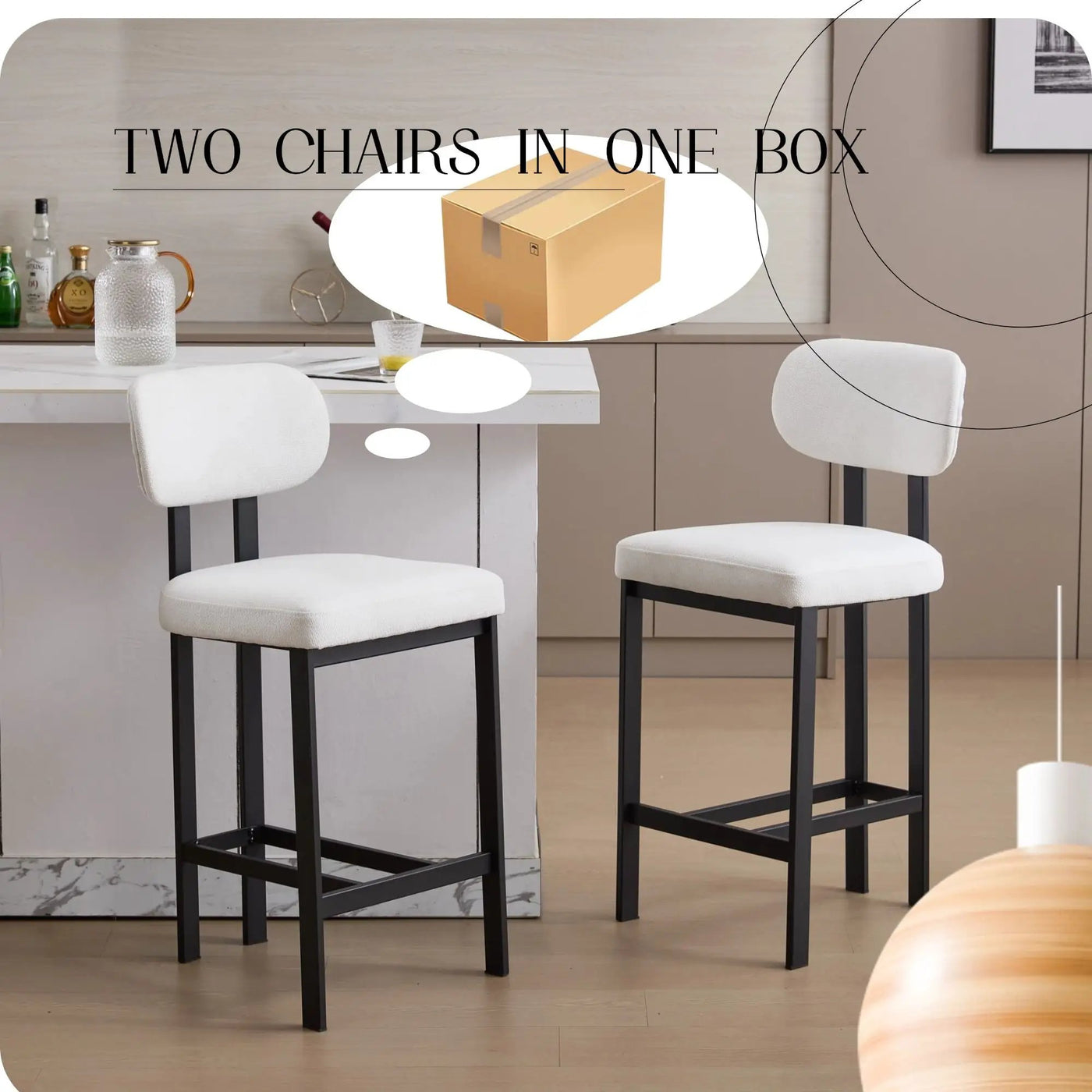 Modern Counter Height Stools (Set of 2) by Unique Piece Furniture