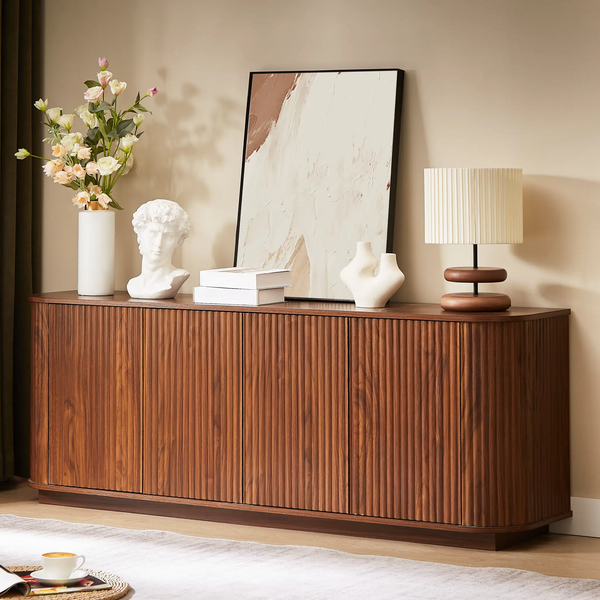 Sideboard Storage Cabinet TV Stand with Wave Pattern
