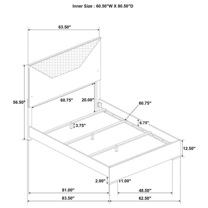 Pierce - Panel Bed LED Headboard
