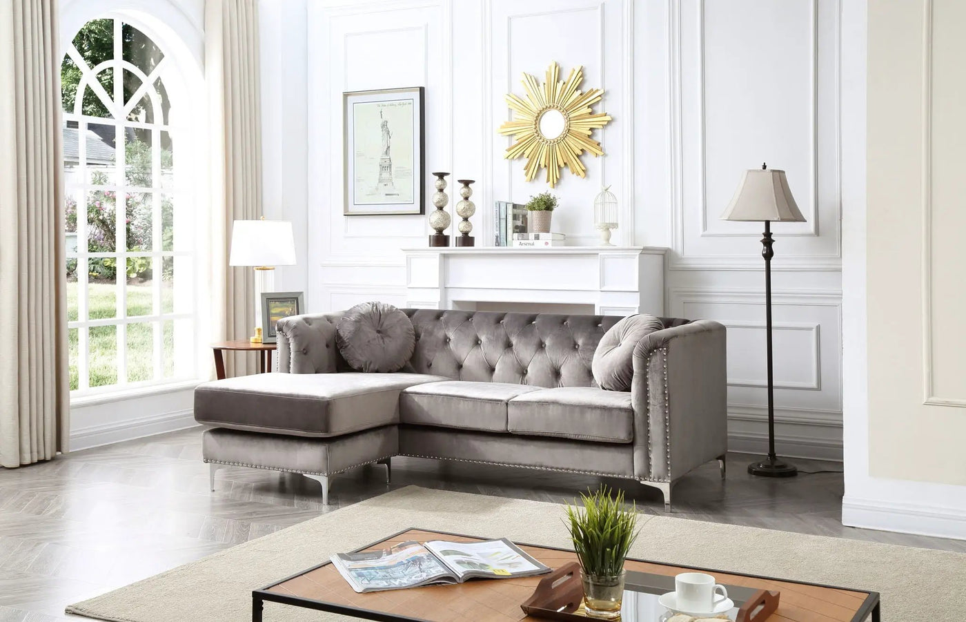 Soft y Micro Suede Sofa Chaise by HouseOfZazla