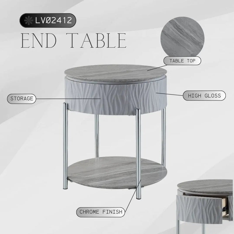 Yukino - High Gloss Table by Unique Piece Furniture
