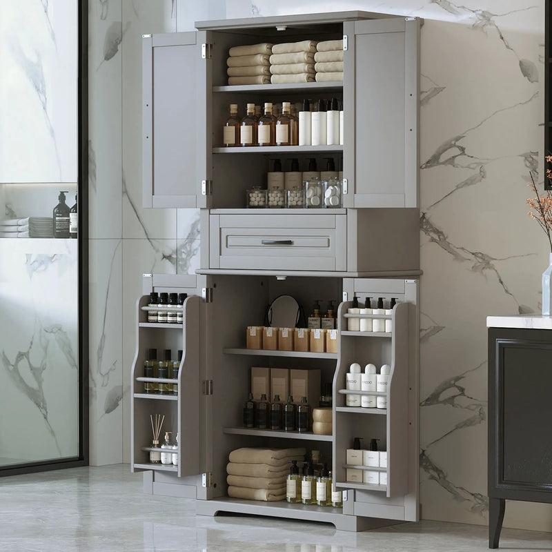 Bathroom Storage Cabinet With Multifunctional Storage Space by HouseOfZazla