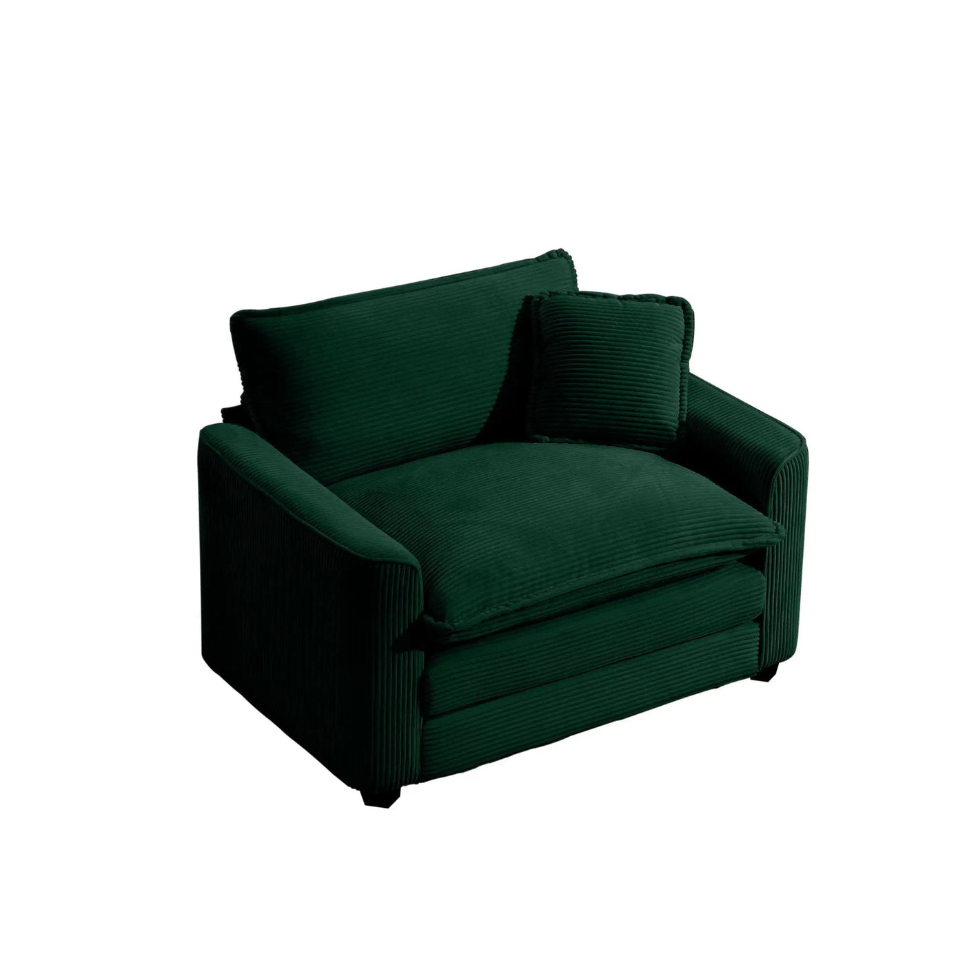 Modern Classic Fabric Single Chair Deep Seat Sofa With Pillow by HouseOfZazla