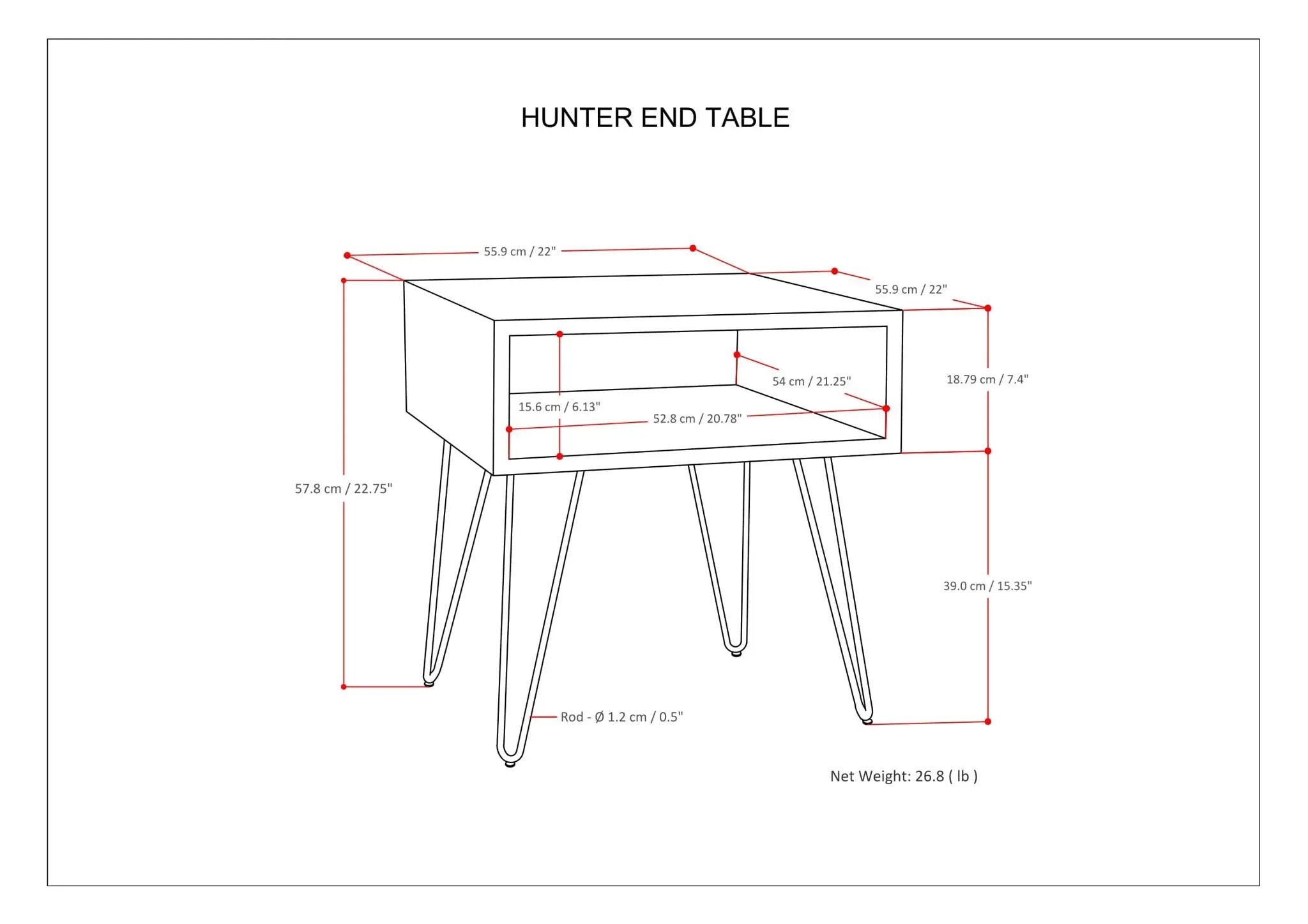 Hunter - End Table - Natural by HouseOfZazla